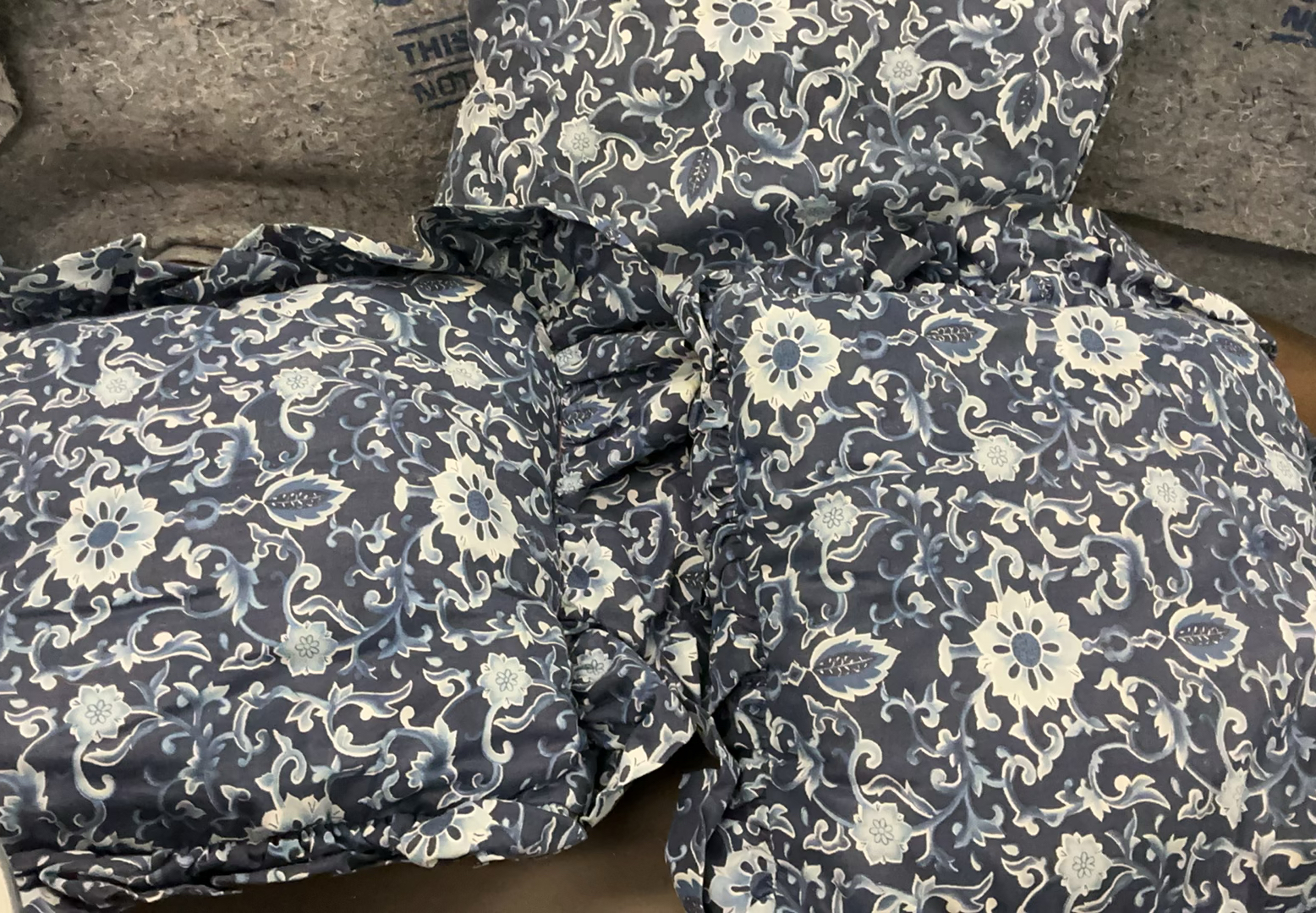 Blue Floral Throw Pillows, Bathroom Decor - image 4 of 5