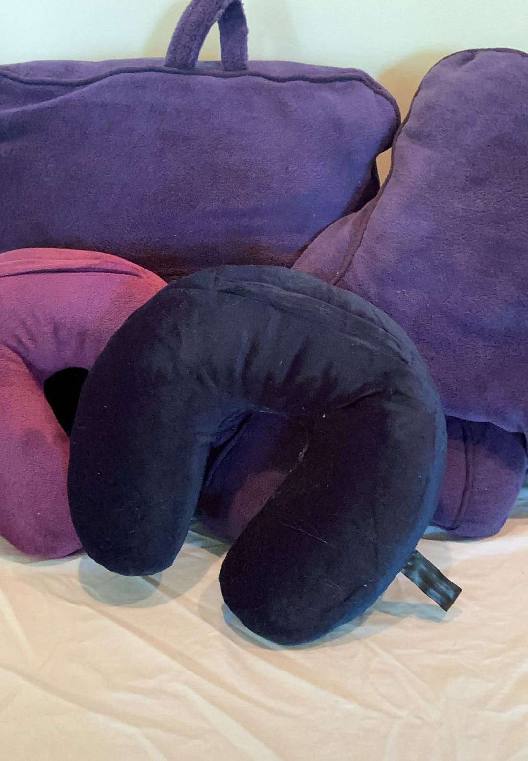 Purple plush Pillow and neck pillow - image 1 of 3