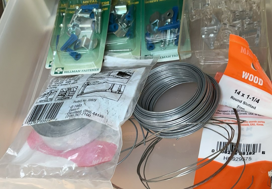 Assorted hardware and fasteners in plastic drawers - image 8 of 17