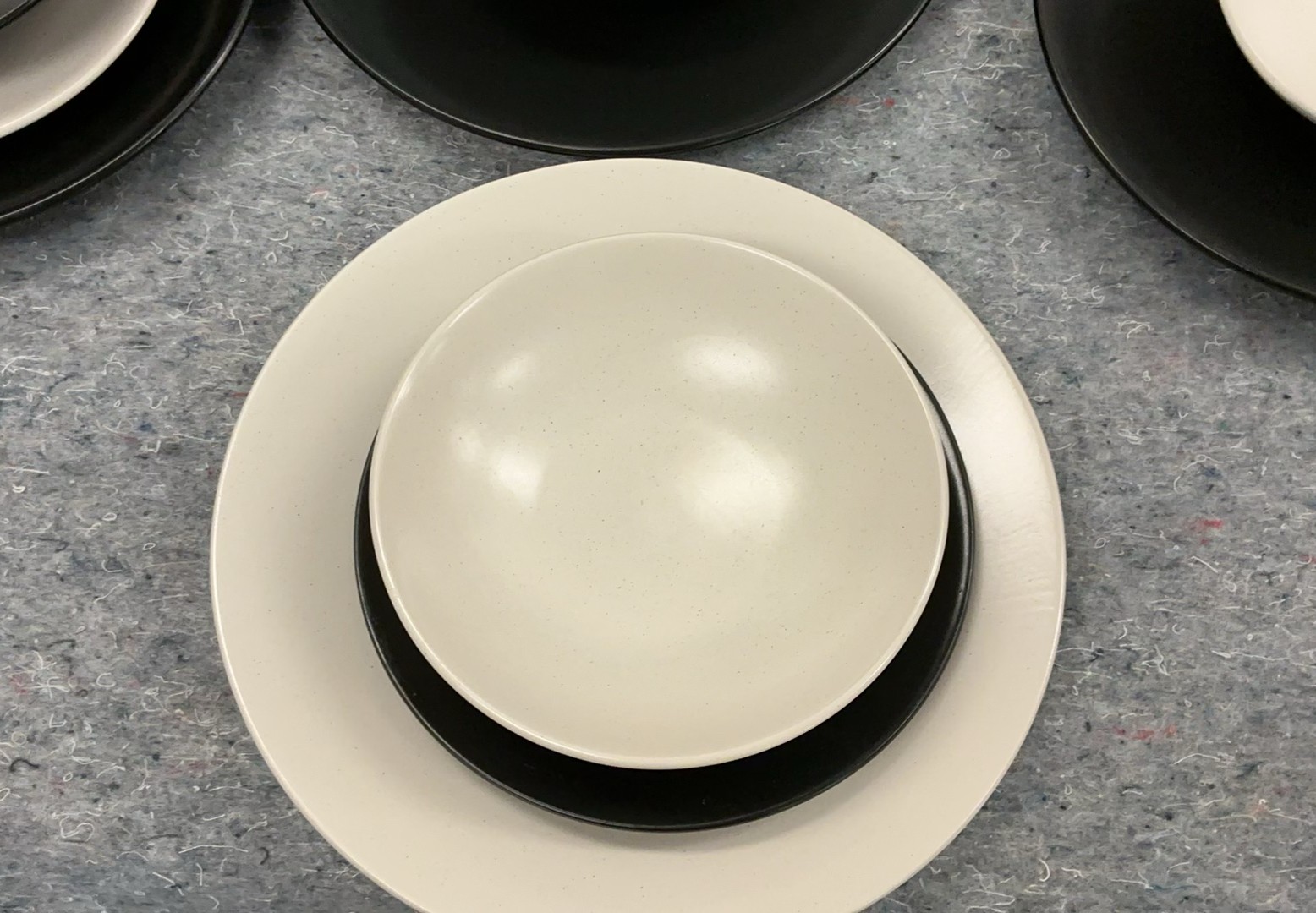 Black And White Stoneware Dishes - image 2 of 5
