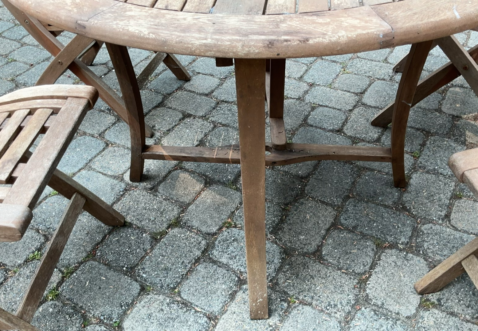 Weathered Teak Patio Dining For 4, stand And Cover - image 8 of 13