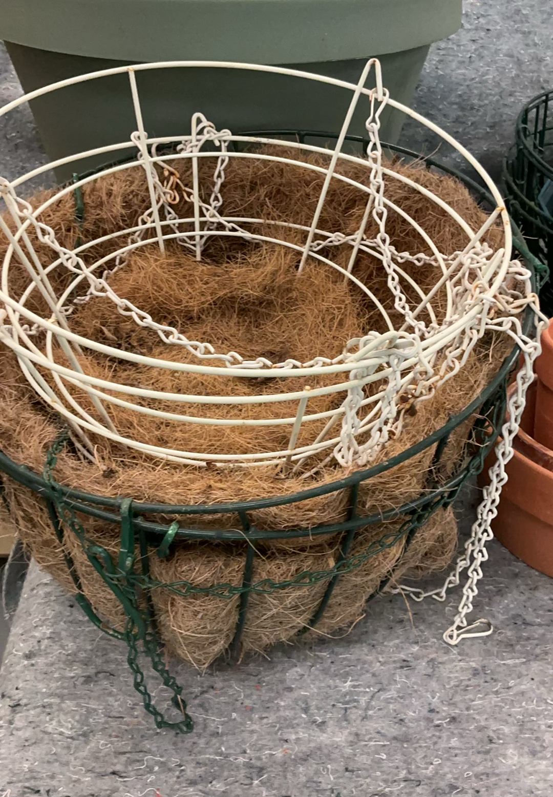 Assorted garden pots, baskets, and planters - image 2 of 7