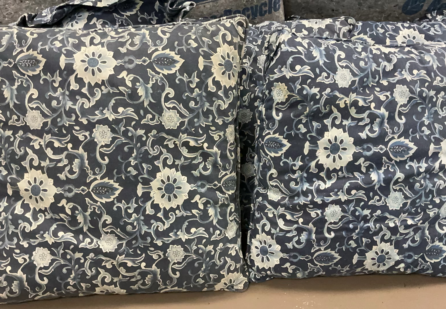 Blue Floral Throw Pillows, Bathroom Decor - image 3 of 5