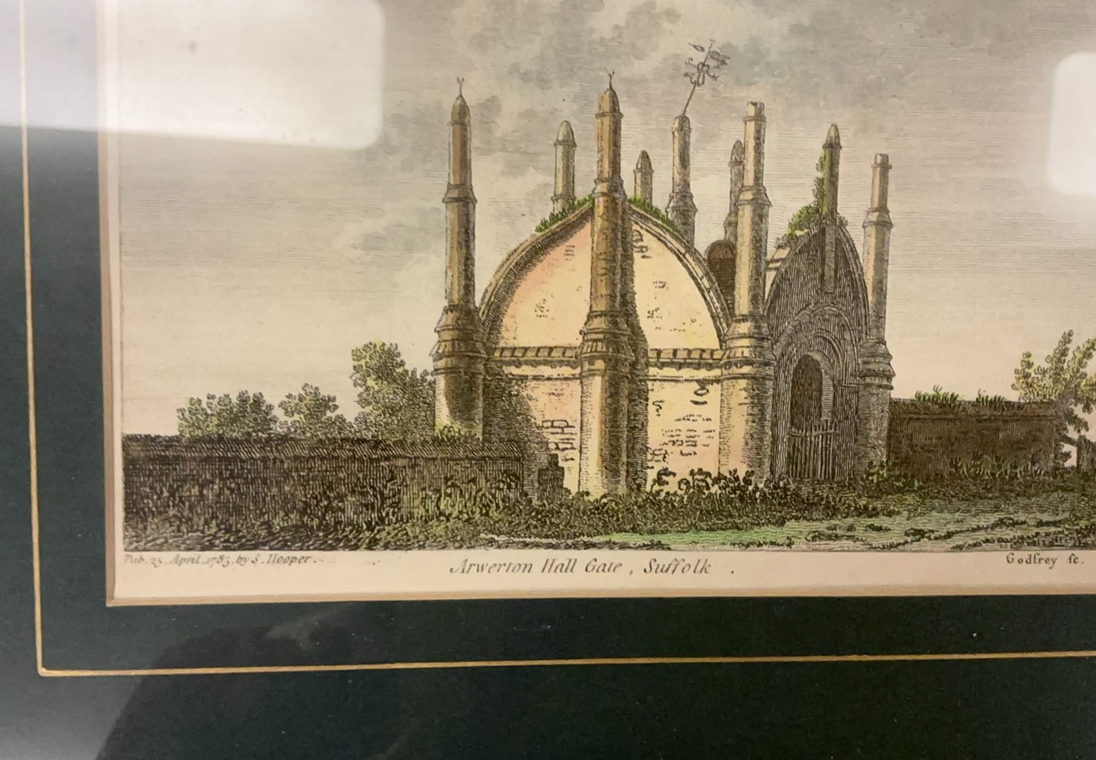 4 Framed Vintage Lithos Of English Countryside - image 2 of 5
