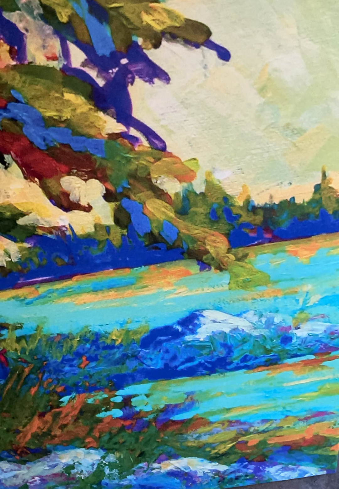 Large Painting Canvas Marion Rose - image 3 of 6