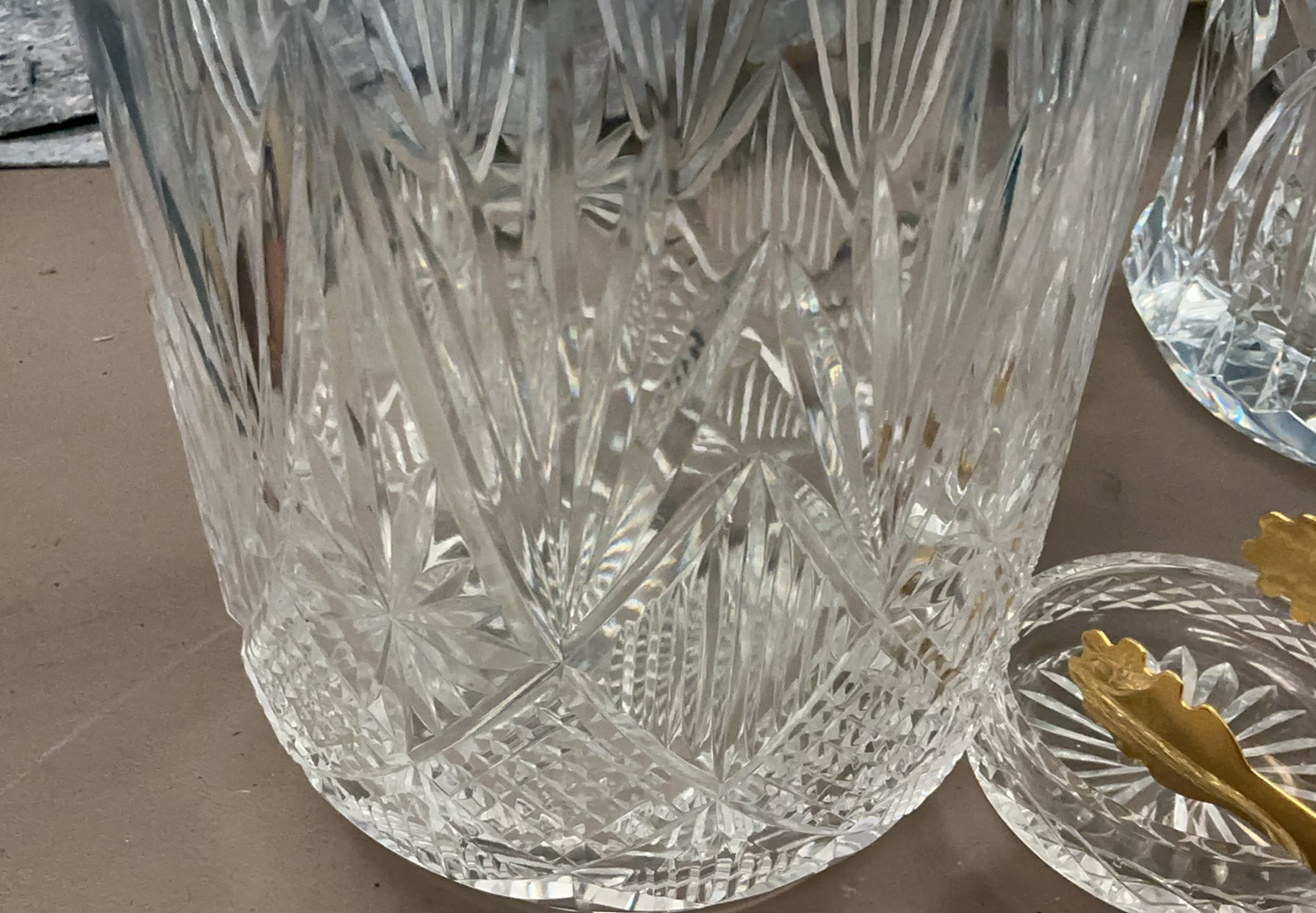 Tyrone Crystal & a Cut Glass Ice Buckets - image 3 of 8