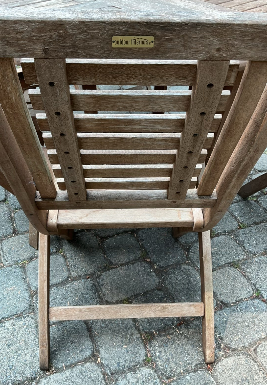 Weathered Teak Patio Dining For 4, stand And Cover - image 6 of 13