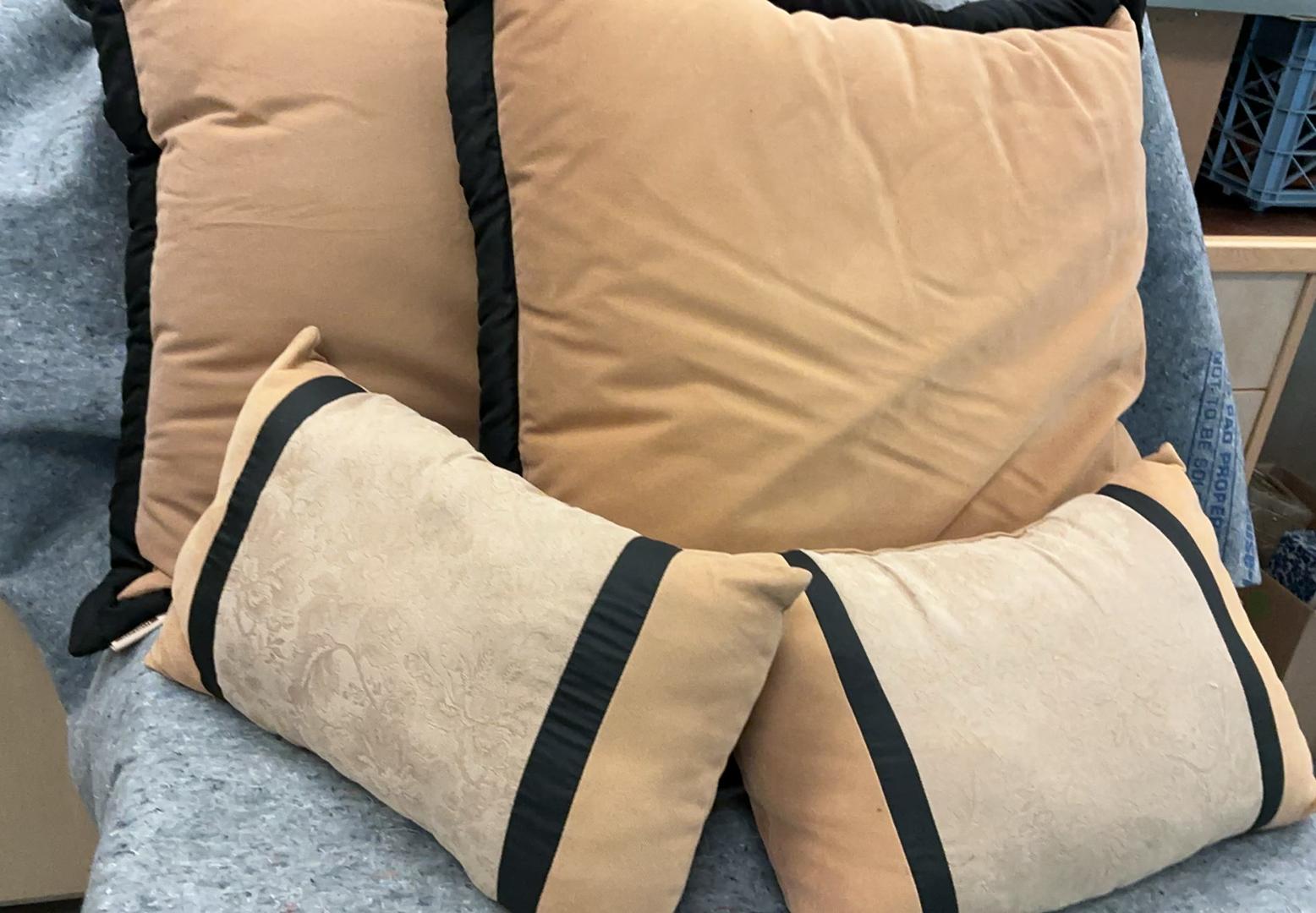 8 Beige & Black Pillows - image 3 of 6