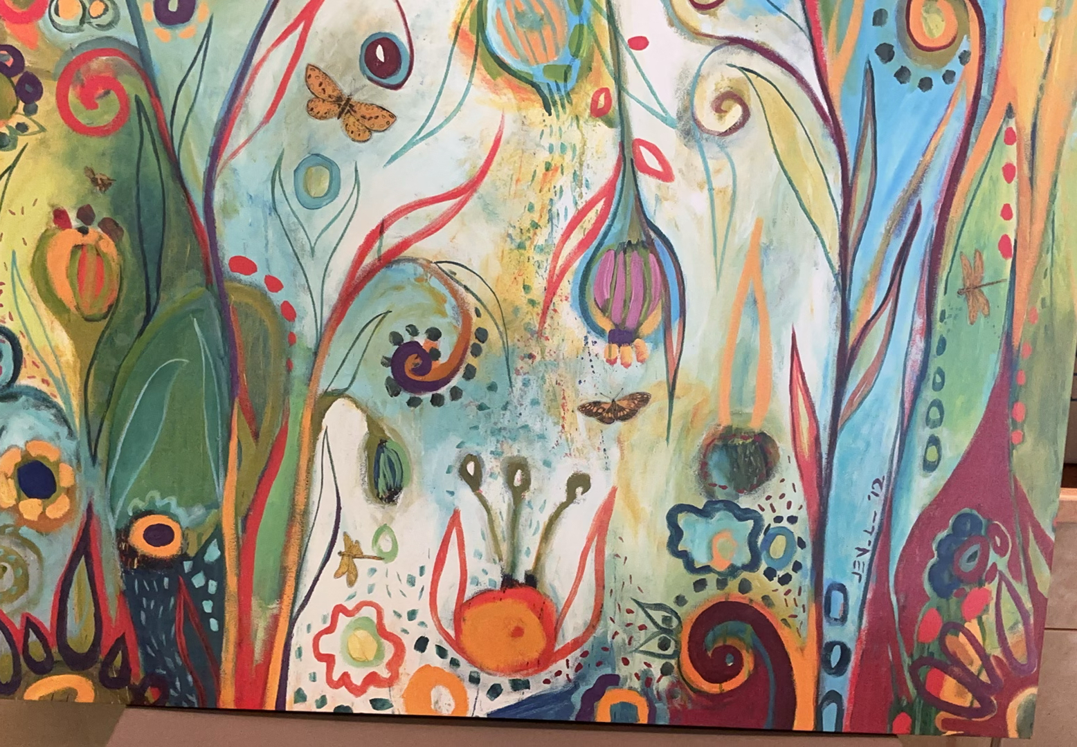 Colorful painted Canvas Wall art, 'Possibilities' by J. Lommers - image 1 of 12