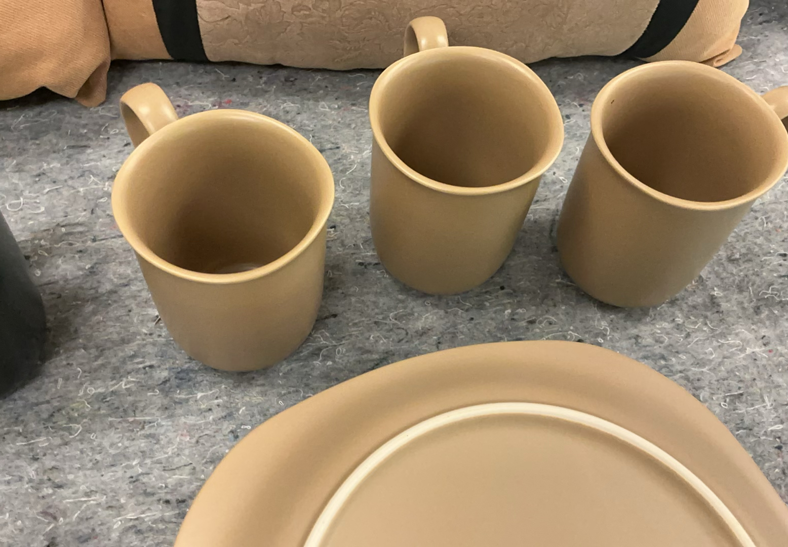 Beige And Black Stoneware Dishes - image 6 of 6