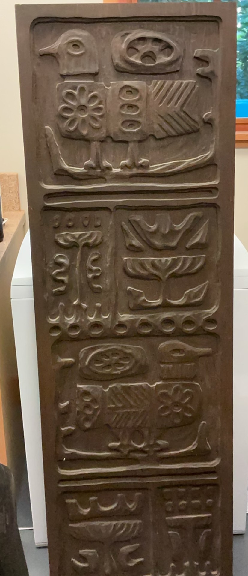 MCM Wooden Panel, 'Evie's Birds' design by Evelyn Ackerman for Panel Carve. - image 1 of 6