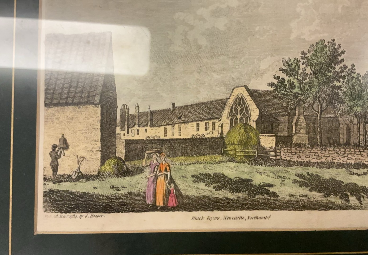 4 Framed Vintage Lithos Of English Countryside - image 3 of 5