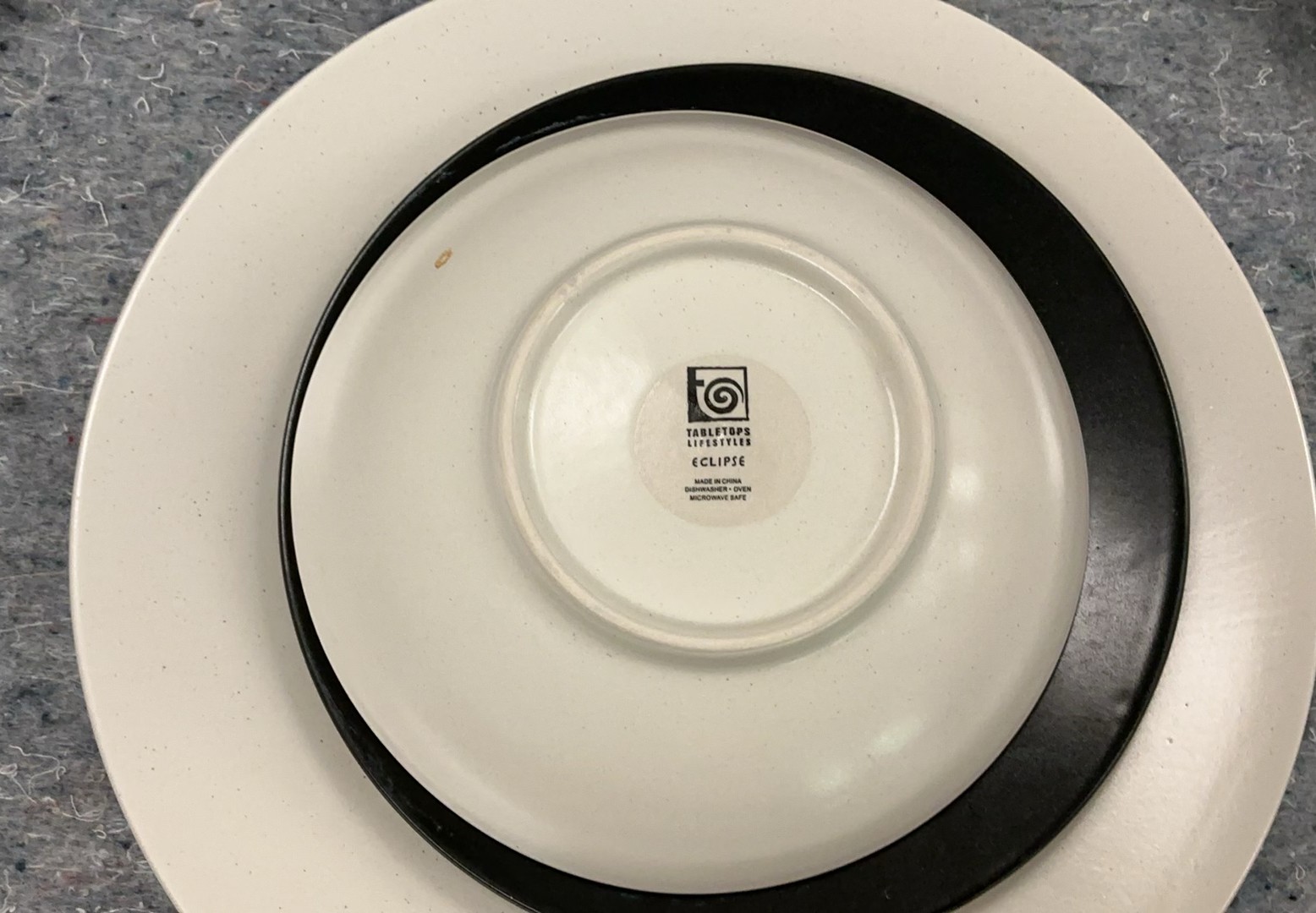 Black And White Stoneware Dishes - image 3 of 5