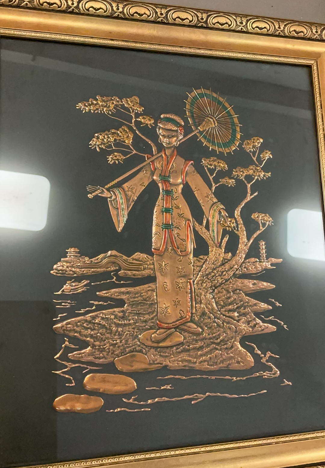 3 Framed Asian 3 D Art - image 2 of 7