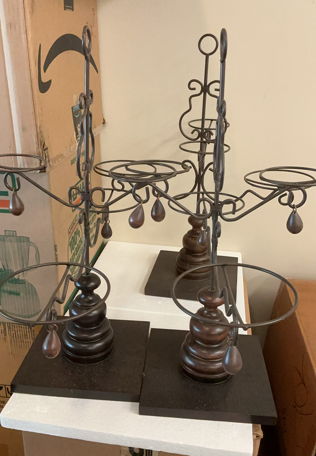 3 Metal And Wood Dessert Tiered displays - image 3 of 3