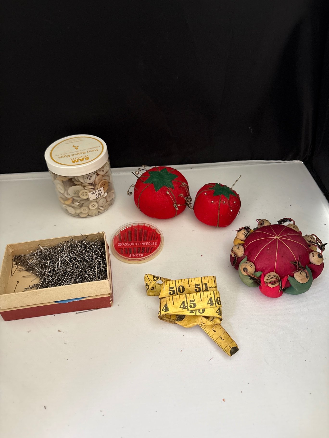 Mid Century Wicker Sewing Box with Sewing Accessories and Tools  - image 10 of 12