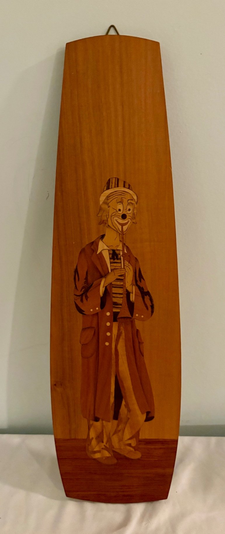 Vintage Italian “Sorrento Ware” Clown Musician Wood Plaques - image 3 of 4