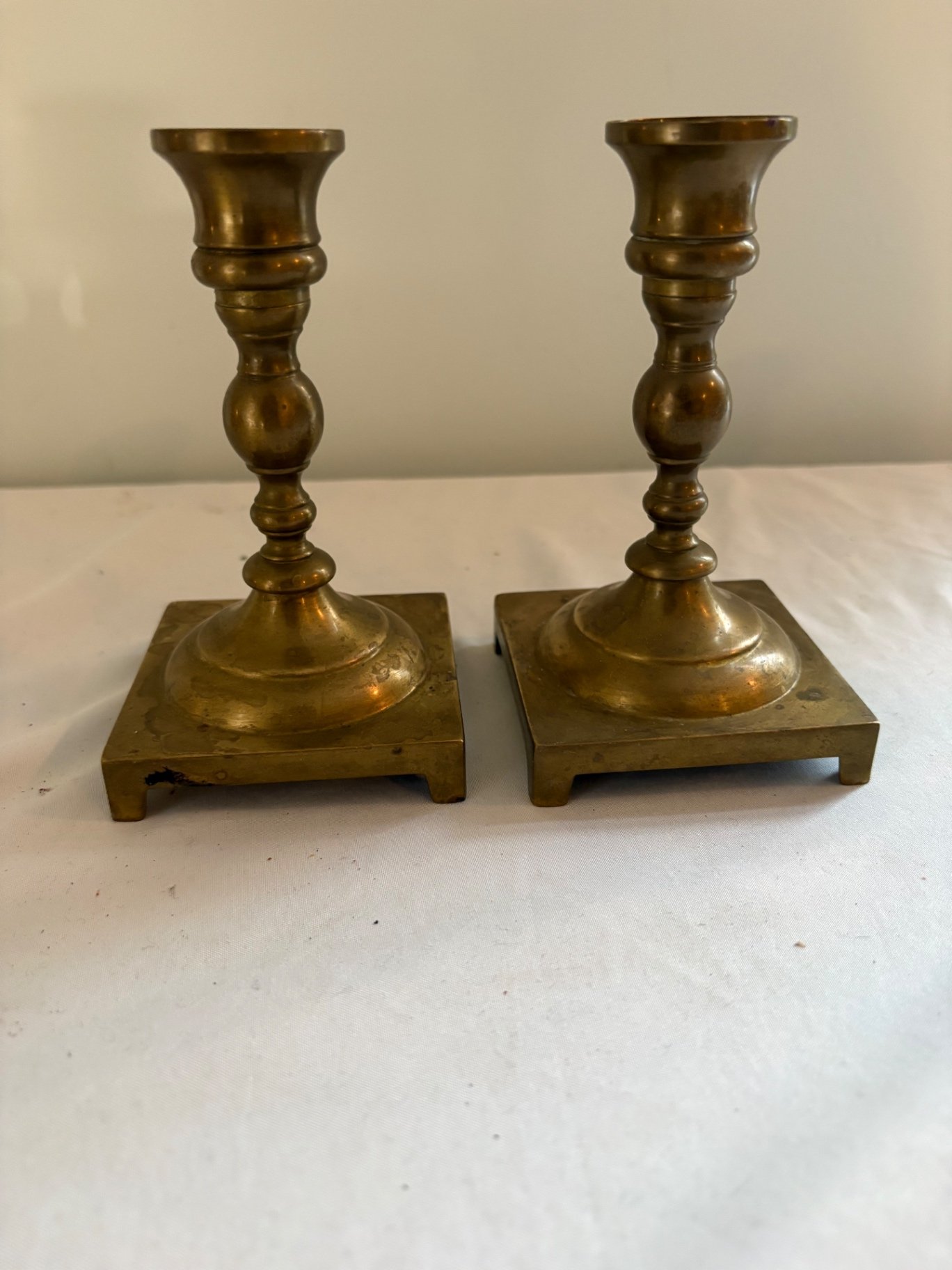 8 Vintage Brass Candlestick Holders  - image 7 of 12