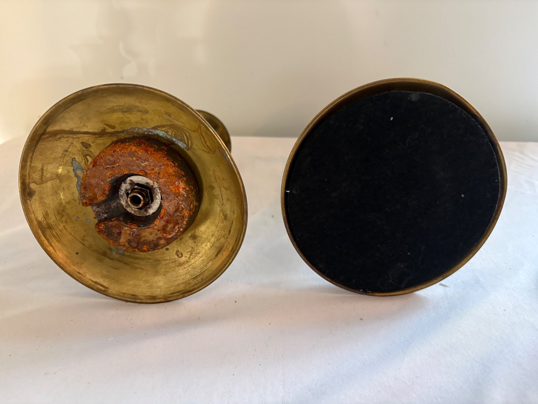 8 Vintage Brass Candlestick Holders  - image 3 of 12