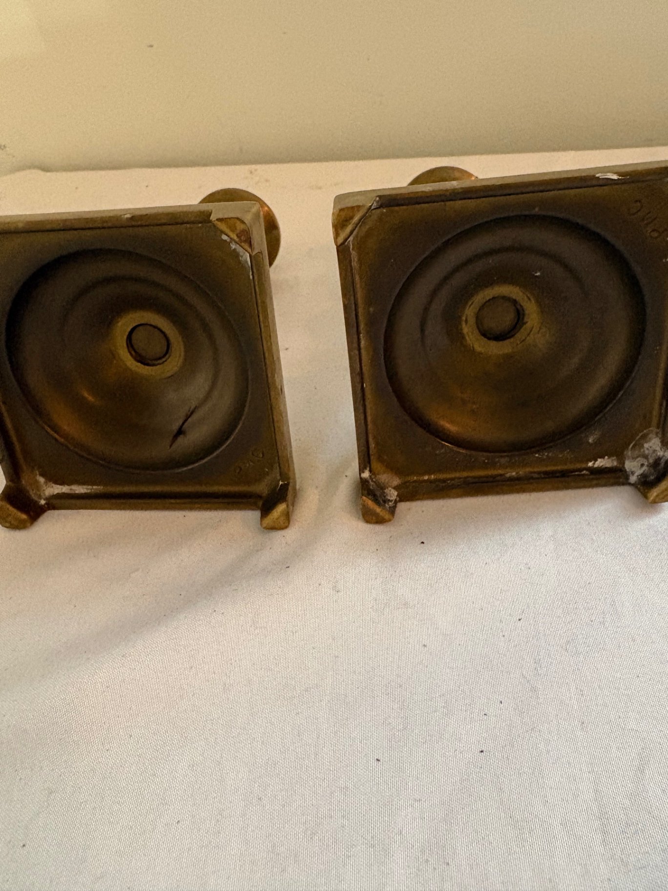 8 Vintage Brass Candlestick Holders  - image 9 of 12