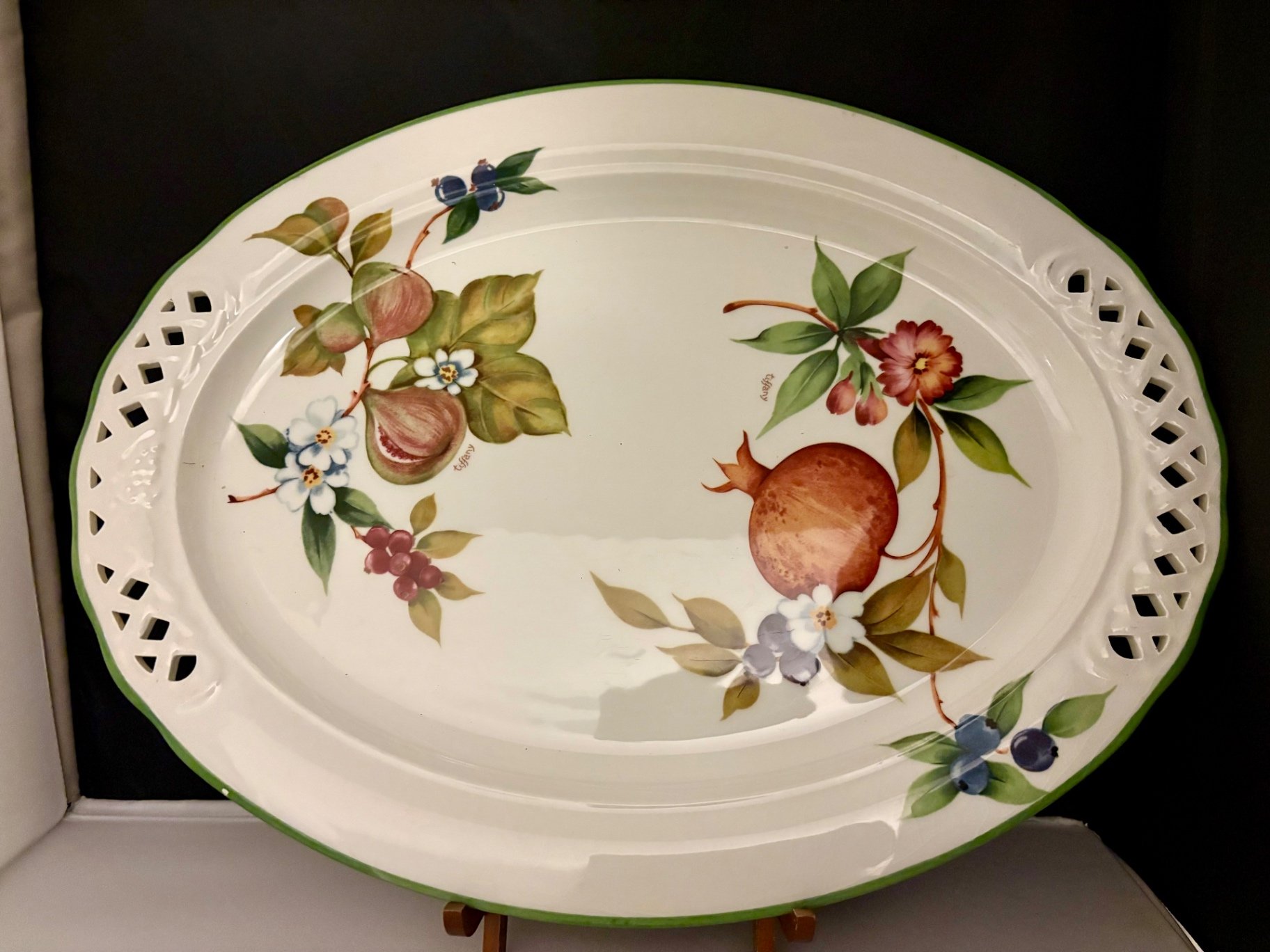 Brunelli Ceramic and Pilkington-Chance Glass Serving Platters  - image 2 of 3