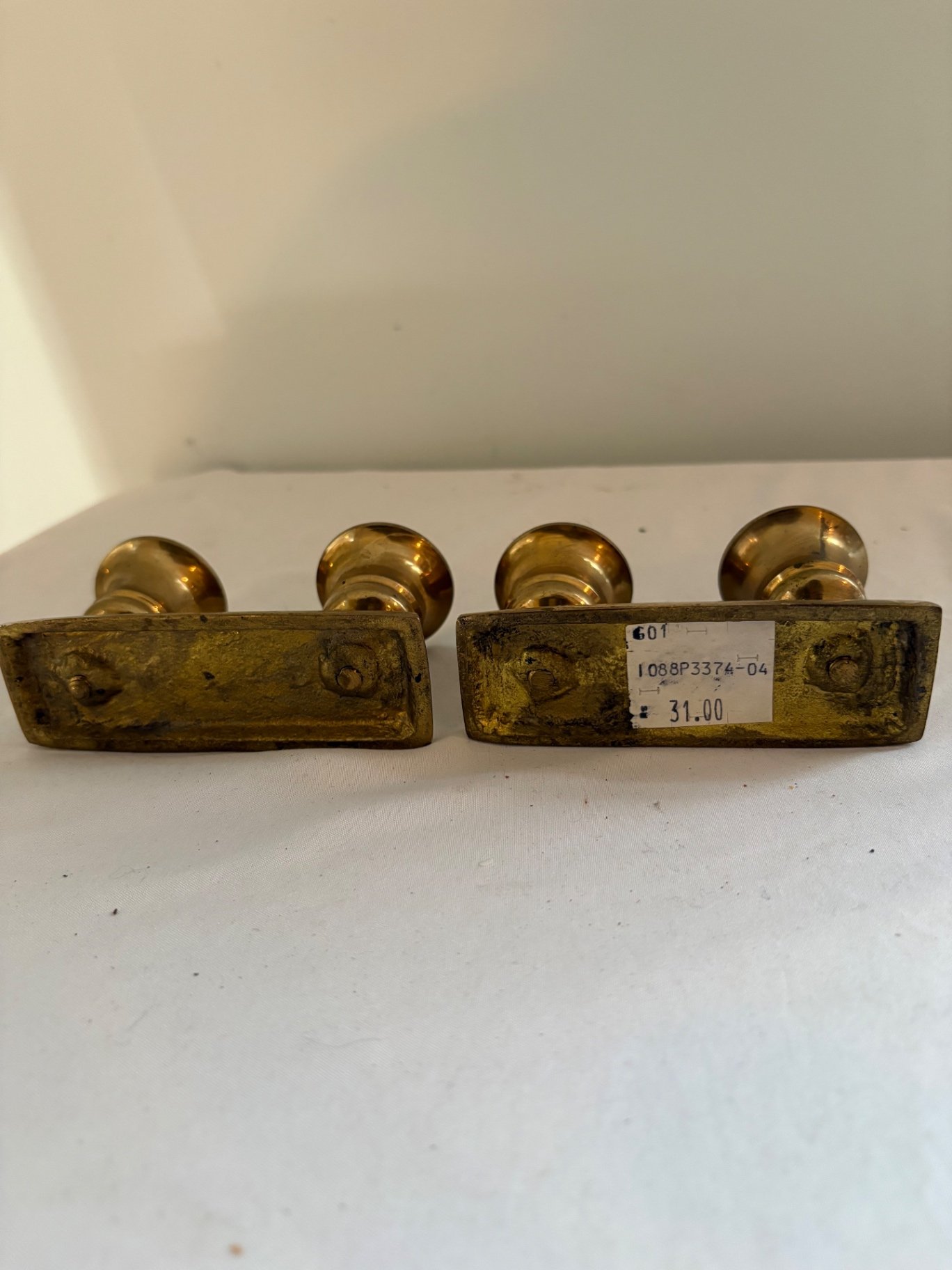 8 Vintage Brass Candlestick Holders  - image 11 of 12