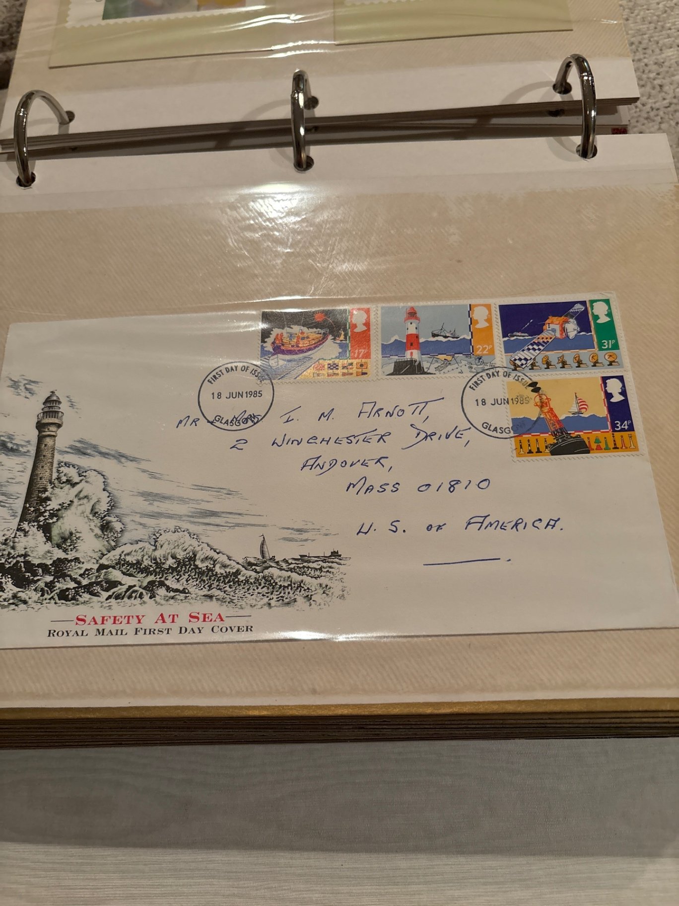 Large British Stamp Collectors Album and US First Day Issues and More  - image 5 of 26