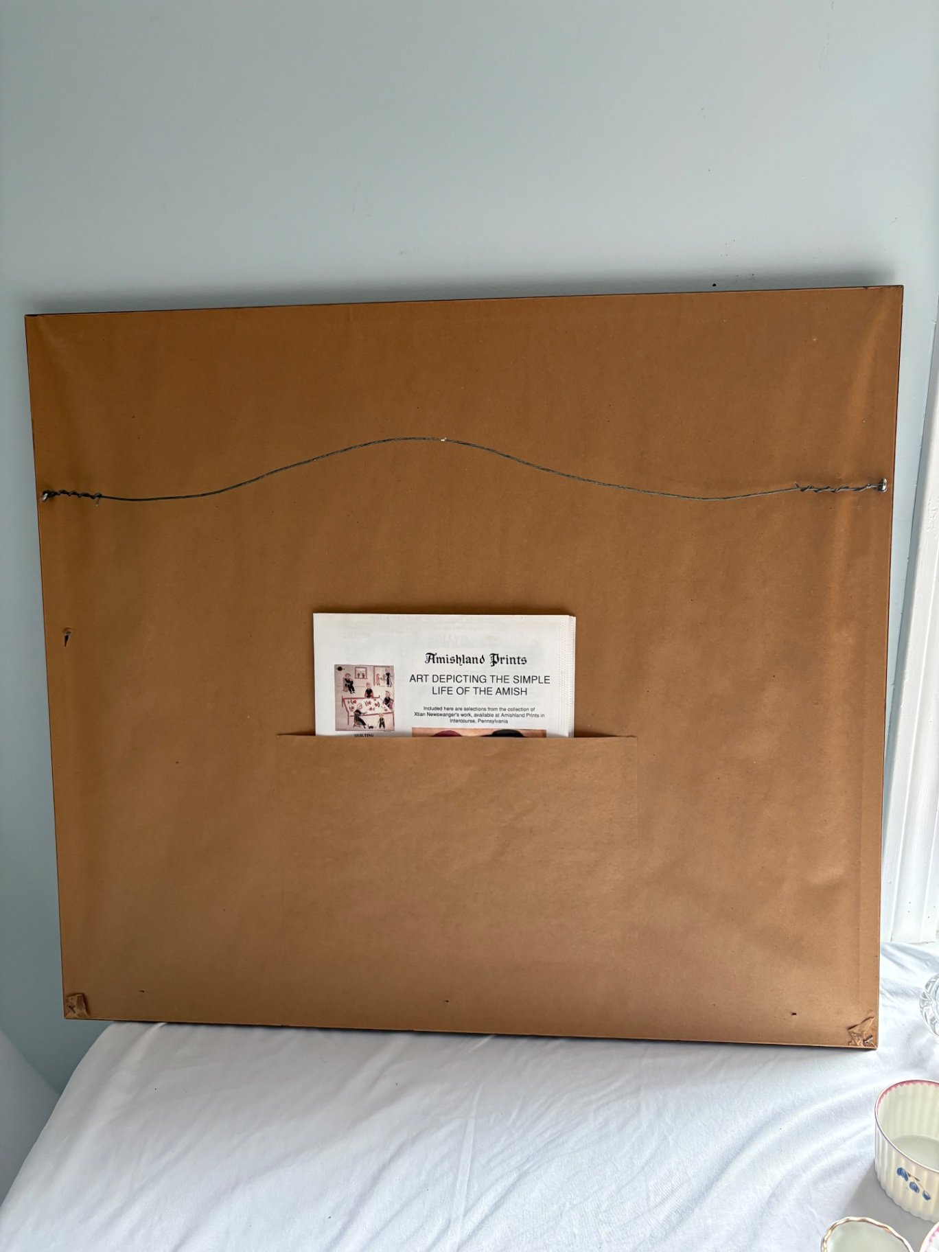 Folk Art Print: Xtian Newswanger titled "Fall - Corn Cutting in Amishland", Xtian Newswanger - image 2 of 7