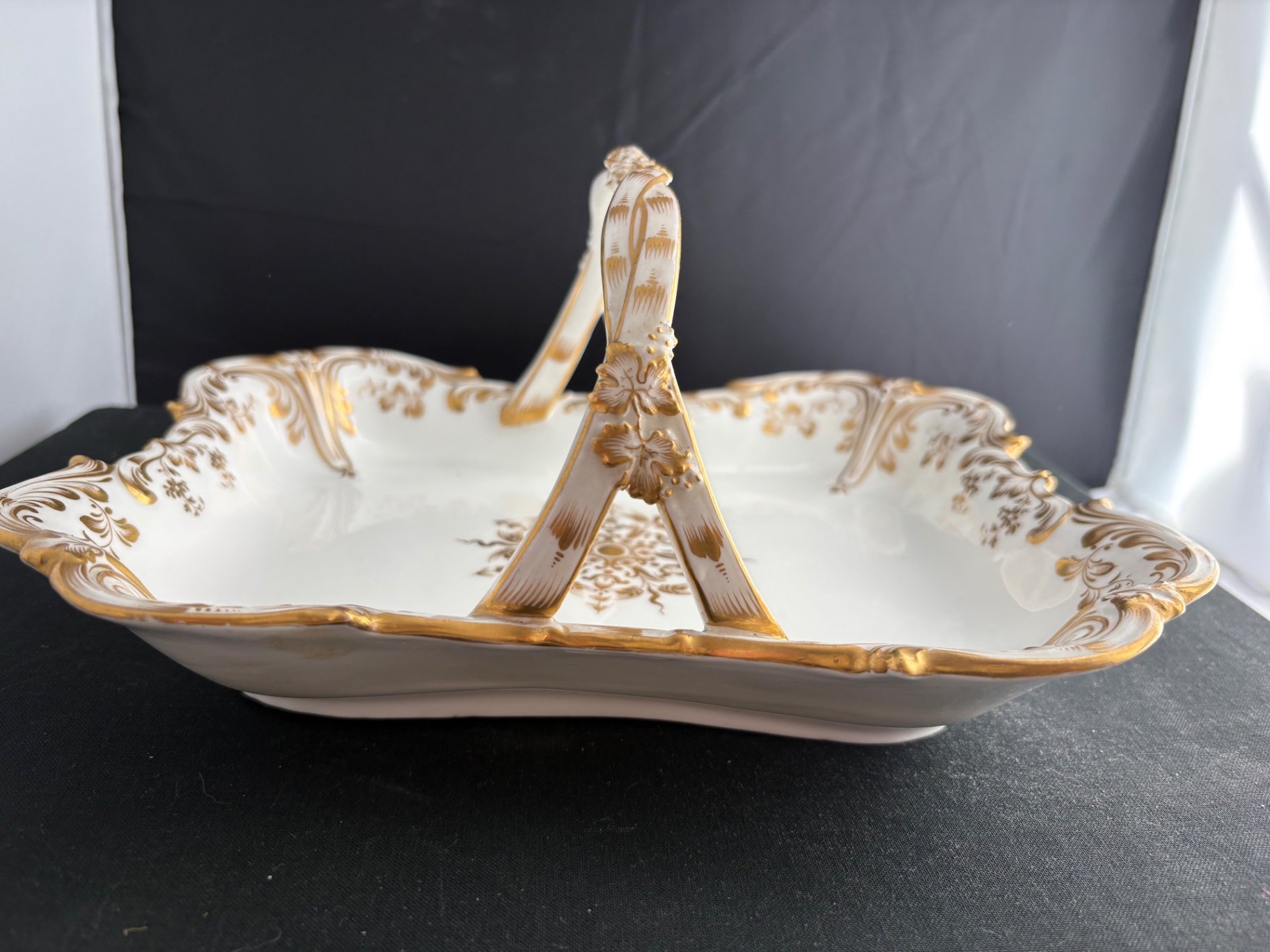 Golden Anniversary Limoges Gilded Rose Stand and More - image 6 of 12