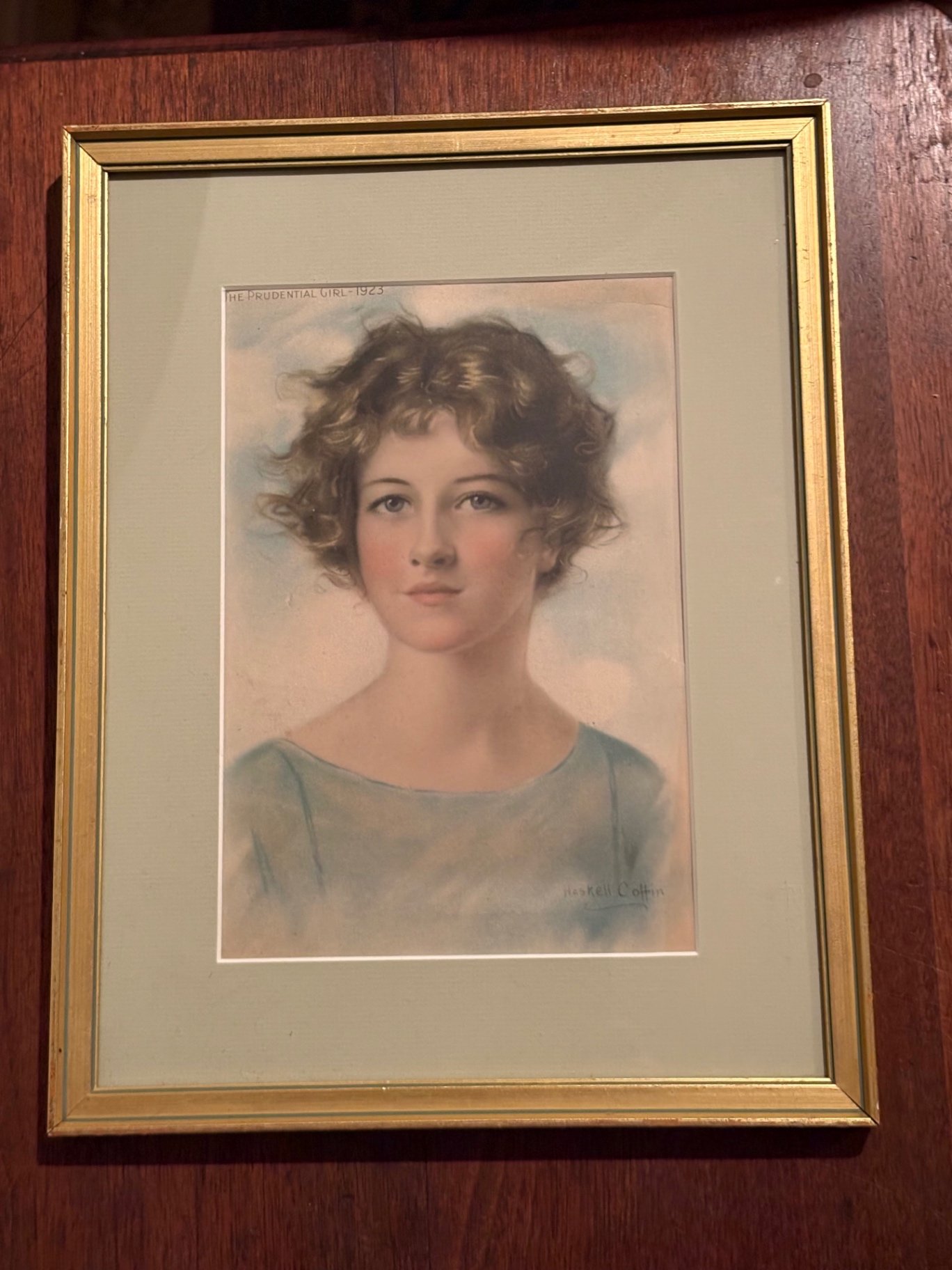 1923 Prudential Calendar Girl Cover, Artist Haskell Coffin - image 1 of 4