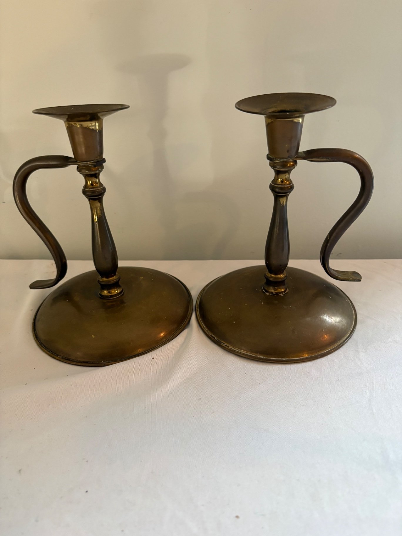 8 Vintage Brass Candlestick Holders  - image 2 of 12