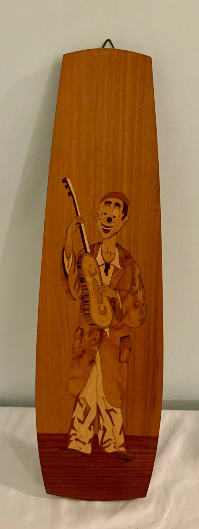 Vintage Italian “Sorrento Ware” Clown Musician Wood Plaques - image 2 of 4