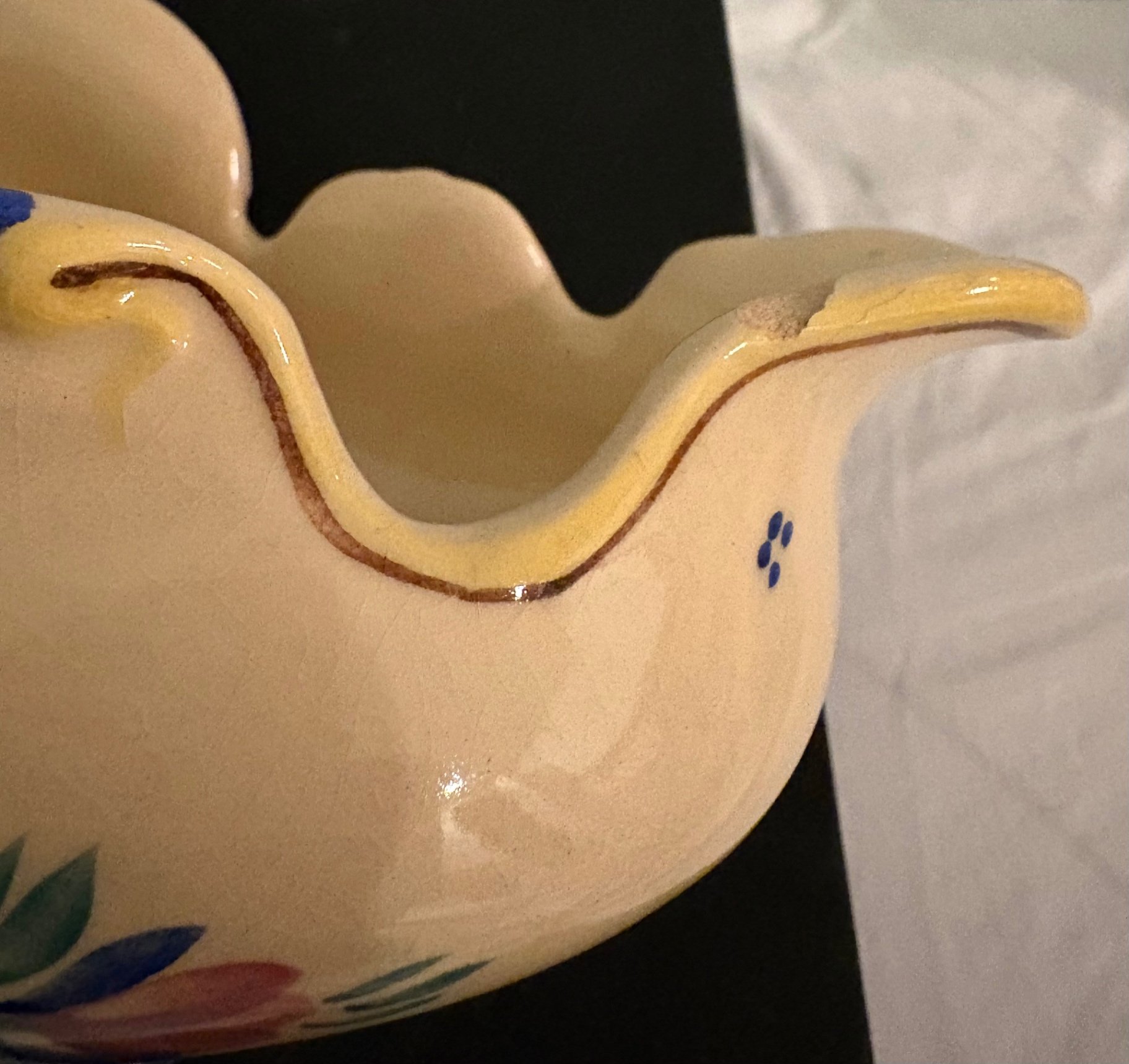 HB Quimper Faience Hand Painted Pottery  - image 6 of 6