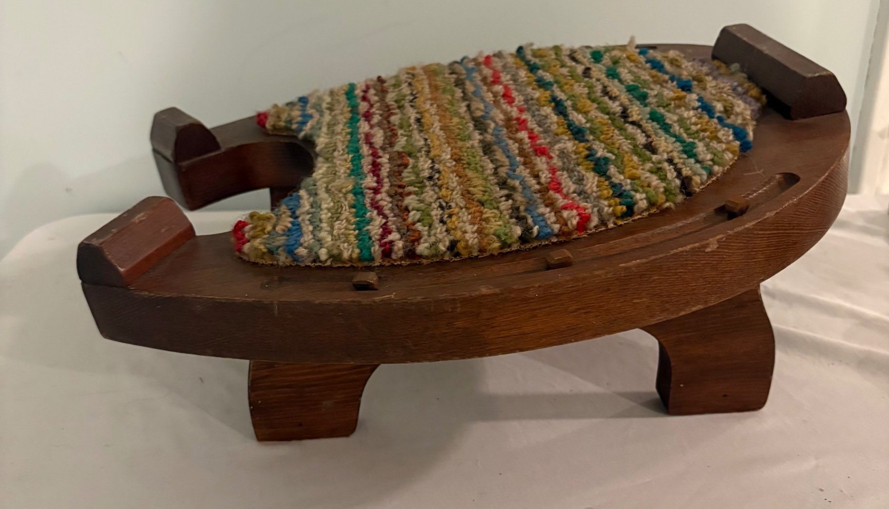Mid Century Horseshoe Foot Stool by Cornwall Wood Products , Maine  - image 2 of 7