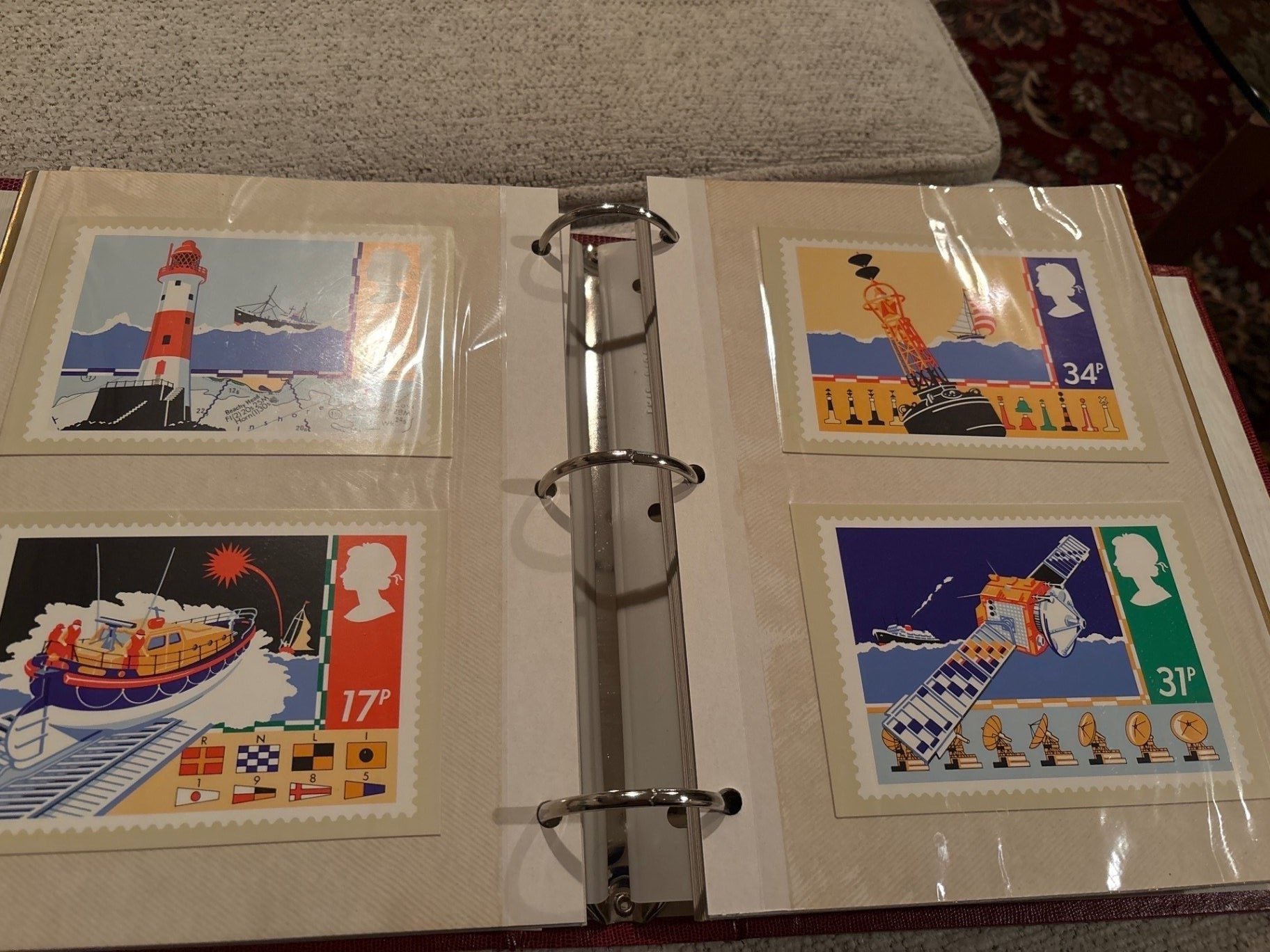 Large British Stamp Collectors Album and US First Day Issues and More  - image 6 of 26