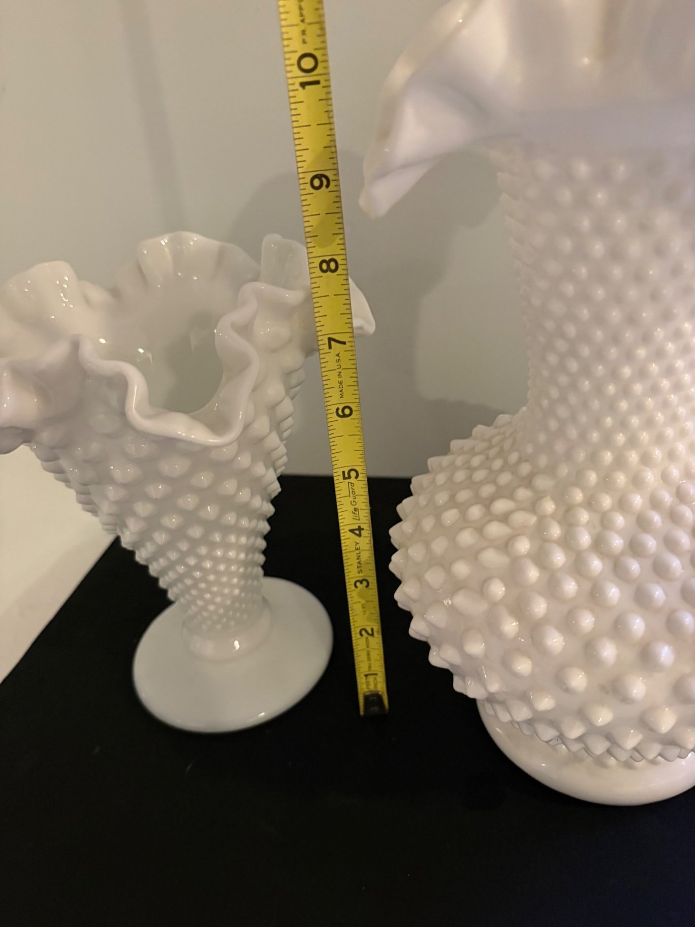 Fenton Vintage Milk Glass Hobnail Vases  - image 2 of 8