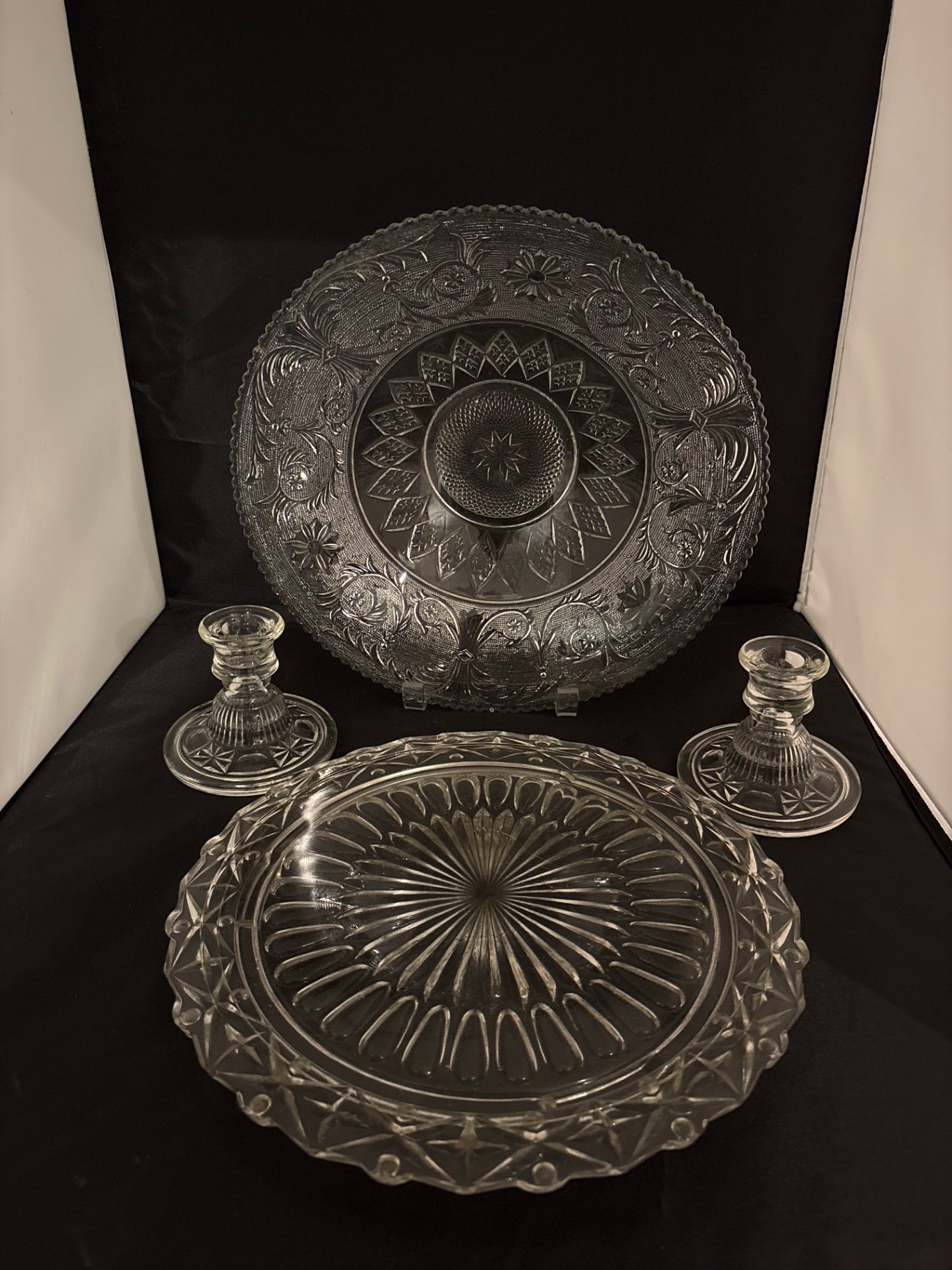 Mid-Century Modern Pressed Glass Hostess Serveware - image 1 of 9