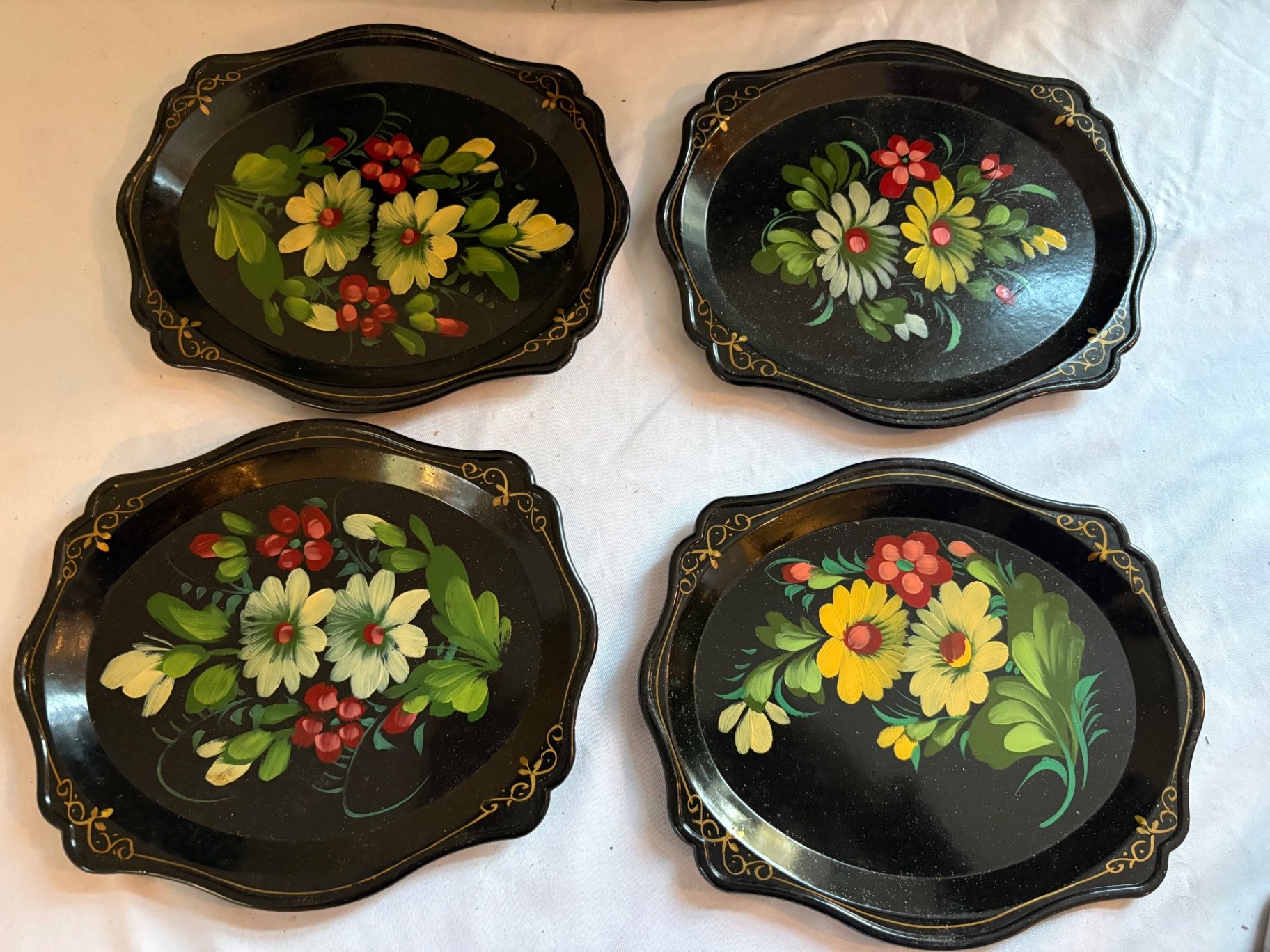 Vintage Russian Toleware Trays  - image 1 of 3