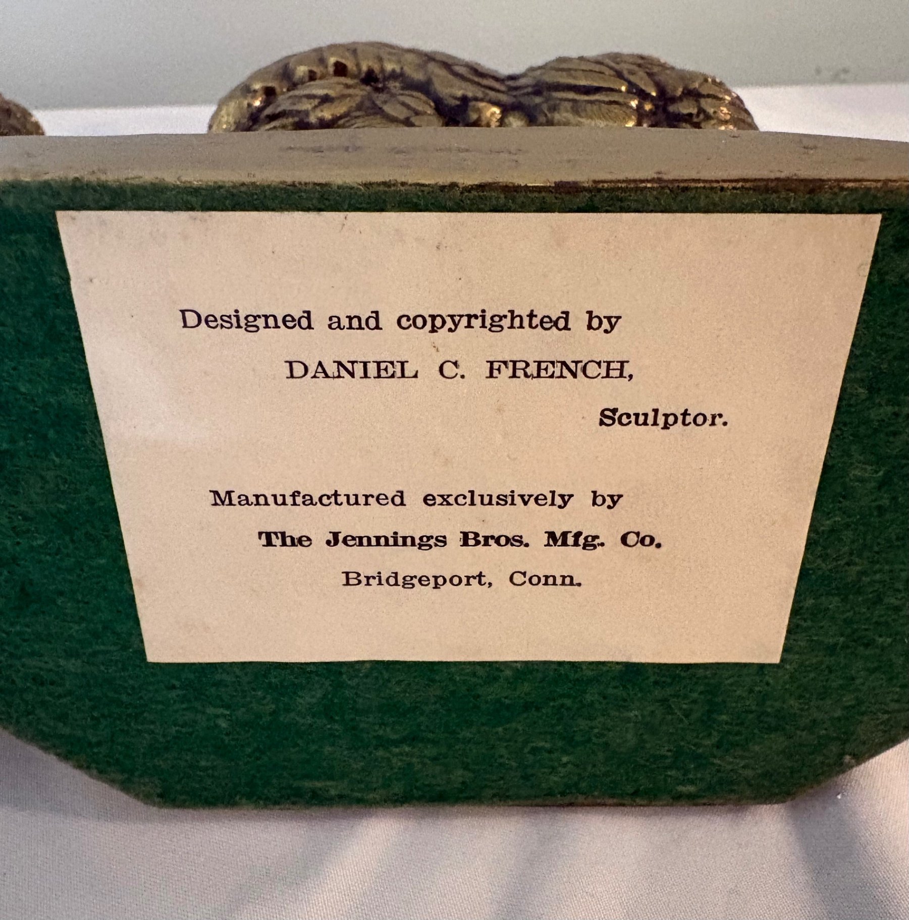 Daniel C. French’s Arts & Crafts Brass Owl Bookends  - image 3 of 5