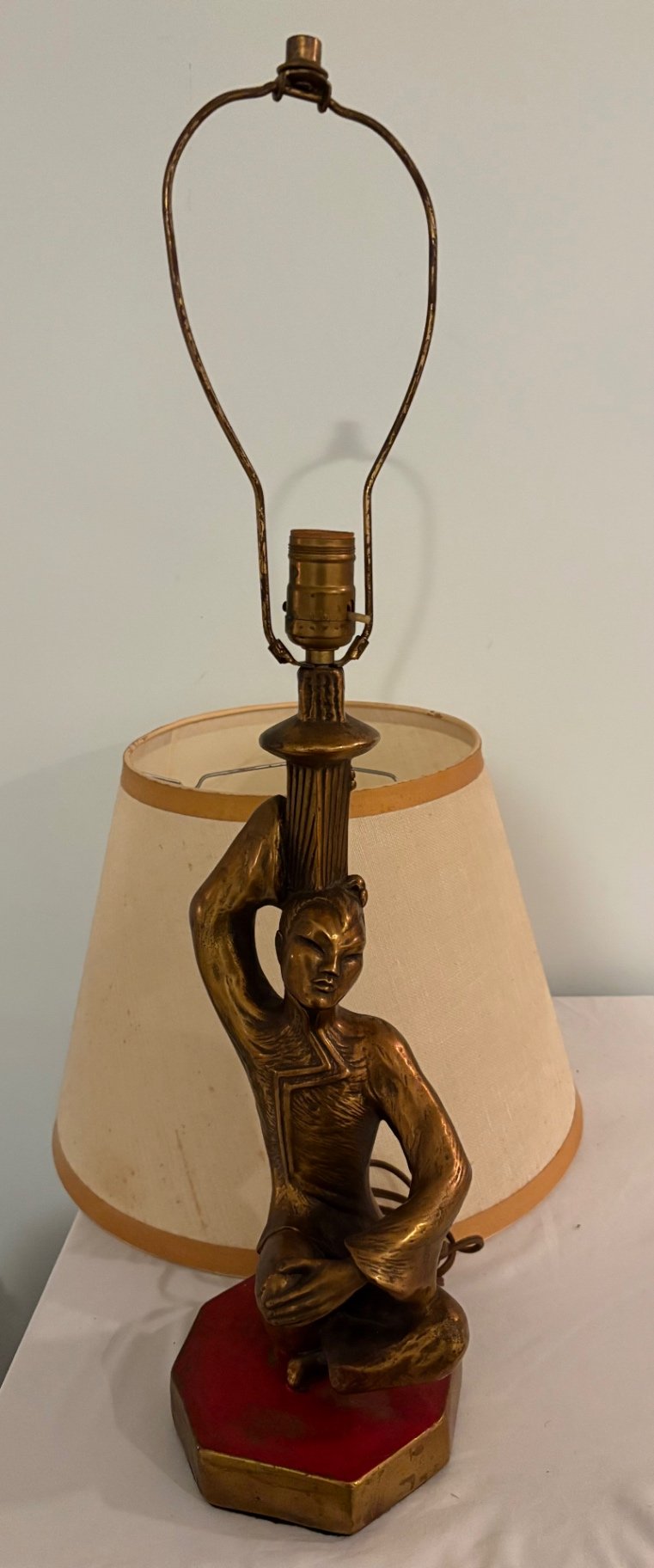 Art Deco Sculptural Lamp of Thai Musician or Deity - image 3 of 6