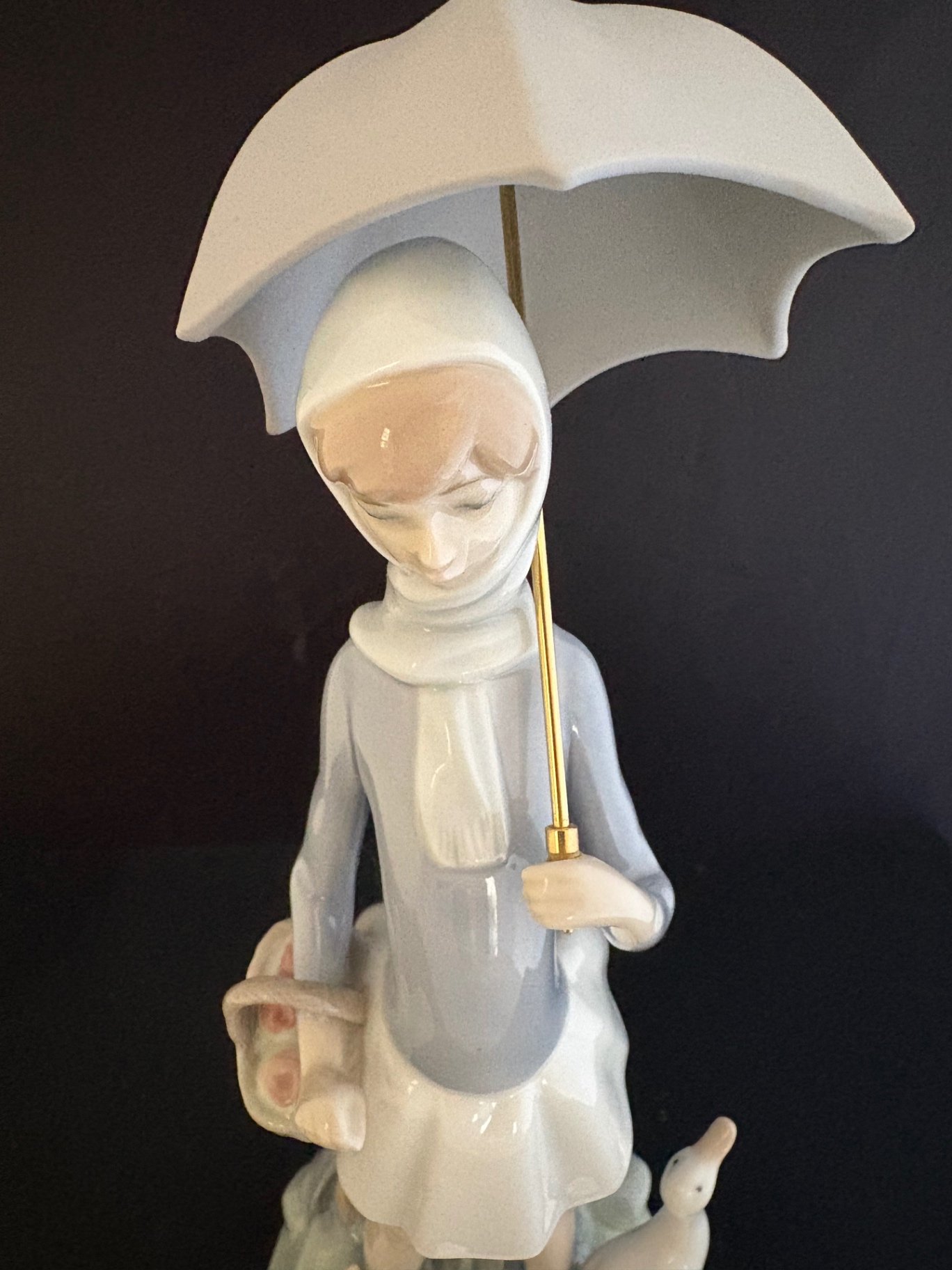 Lladro “Girl with Umbrella and Geese” # 4510 - image 4 of 8