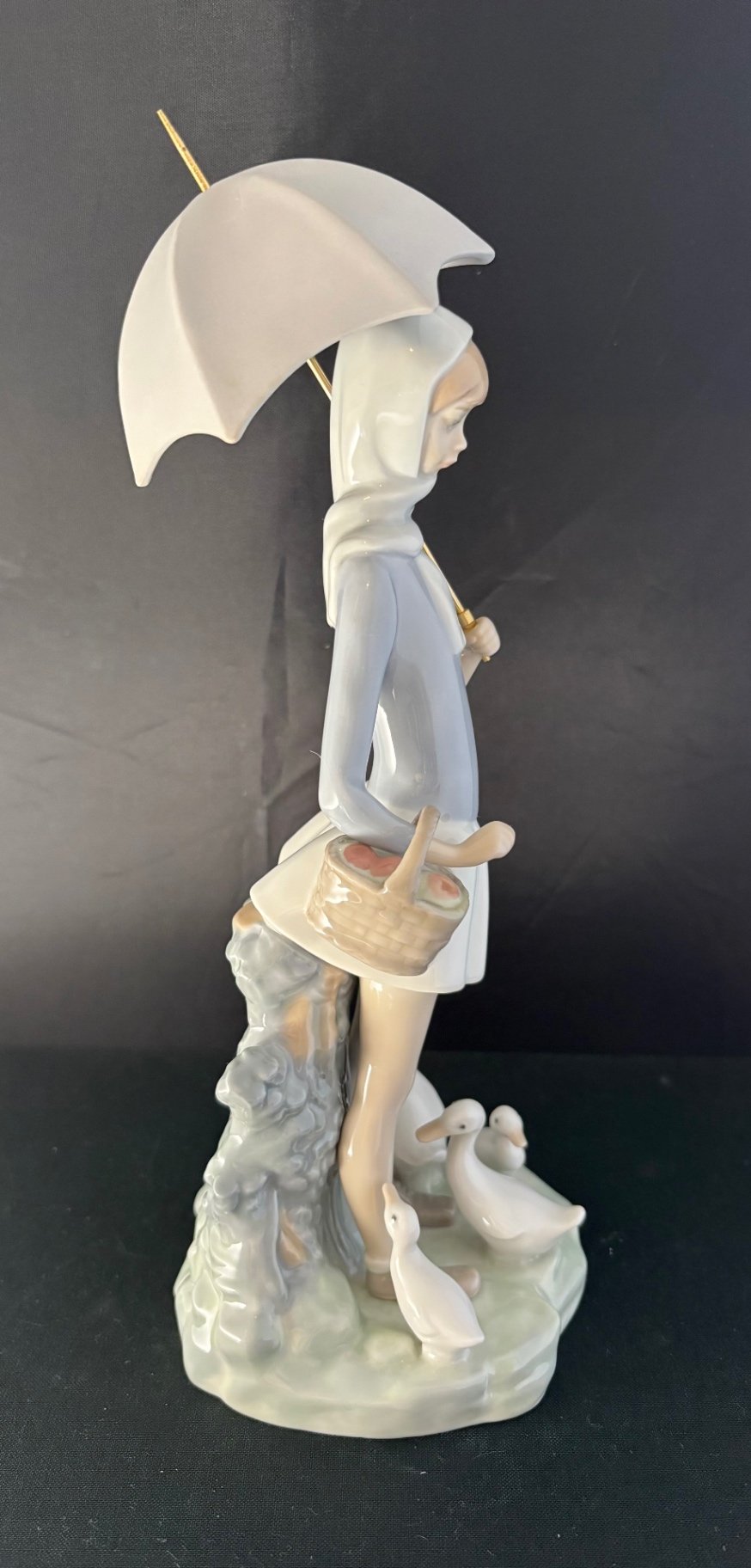 Lladro “Girl with Umbrella and Geese” # 4510 - image 6 of 8