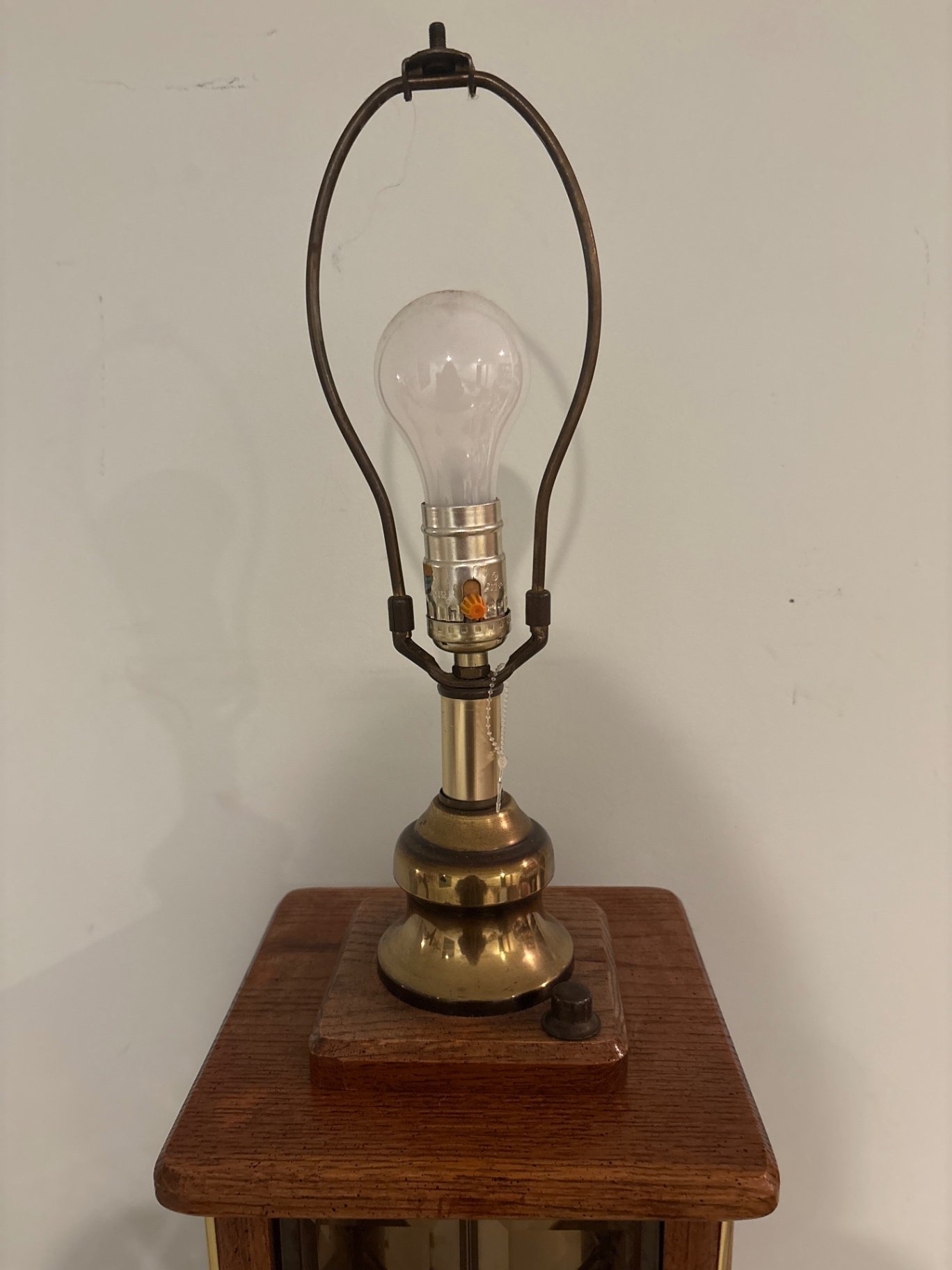 Mid Century Wood and Glass Table Lamp - image 3 of 5