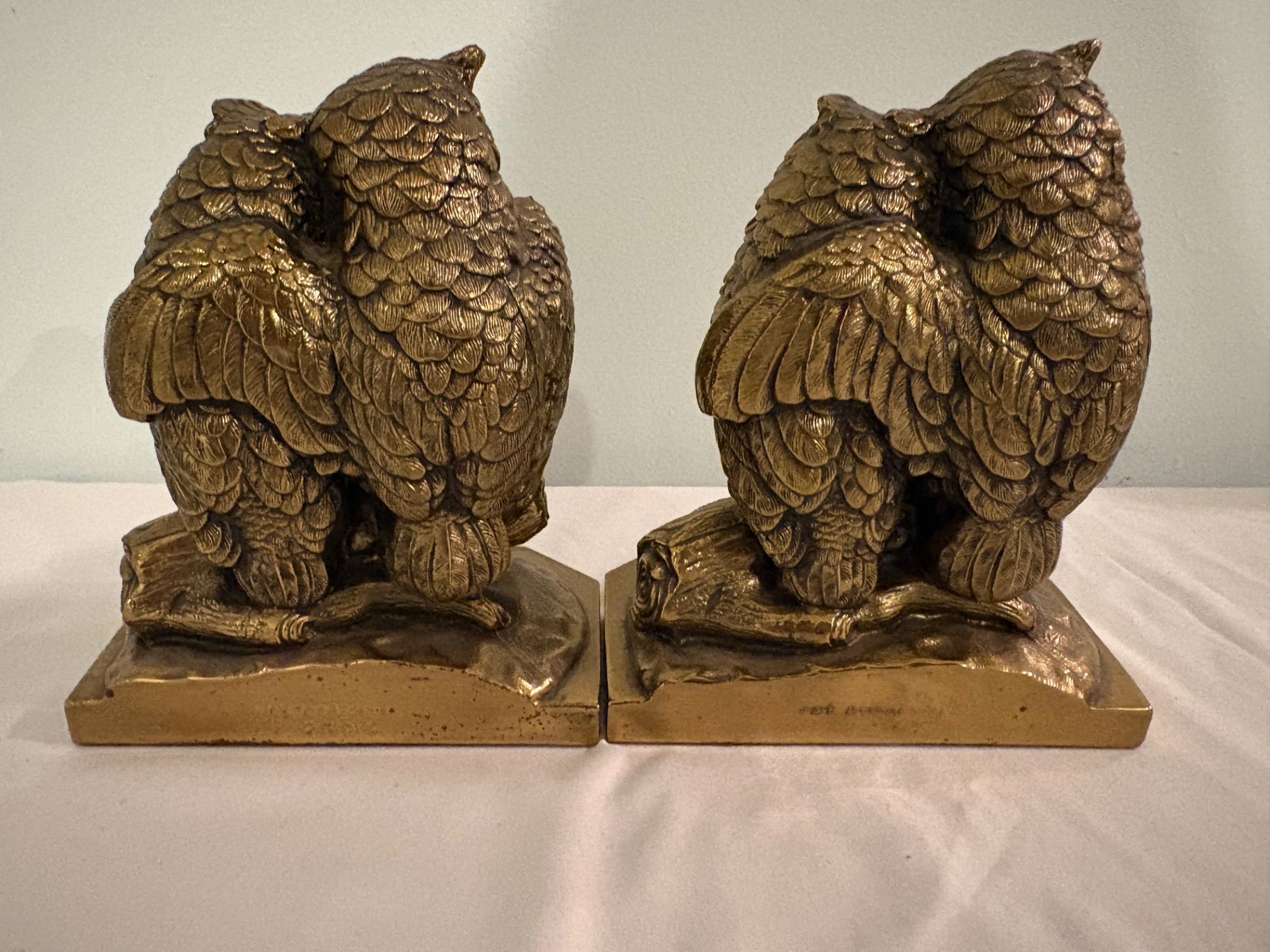 Daniel C. French’s Arts & Crafts Brass Owl Bookends  - image 4 of 5
