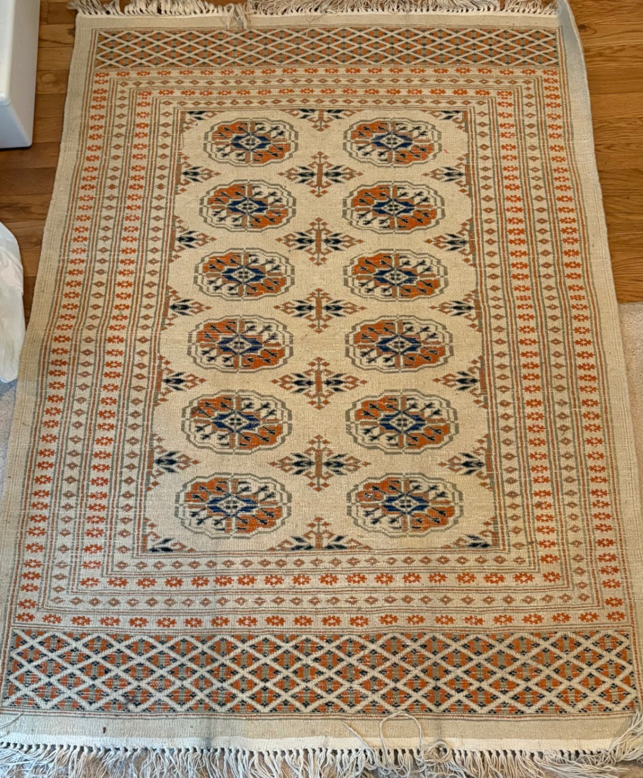 Vintage Pakistani Hand Knotted Bokhara Tribal Rug  - image 3 of 4