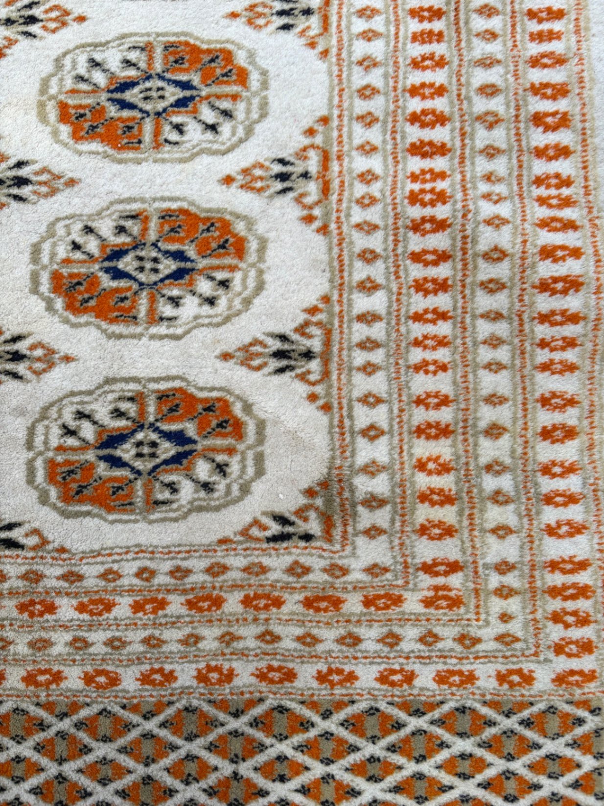 Vintage Pakistani Hand Knotted Bokhara Tribal Rug  - image 2 of 4