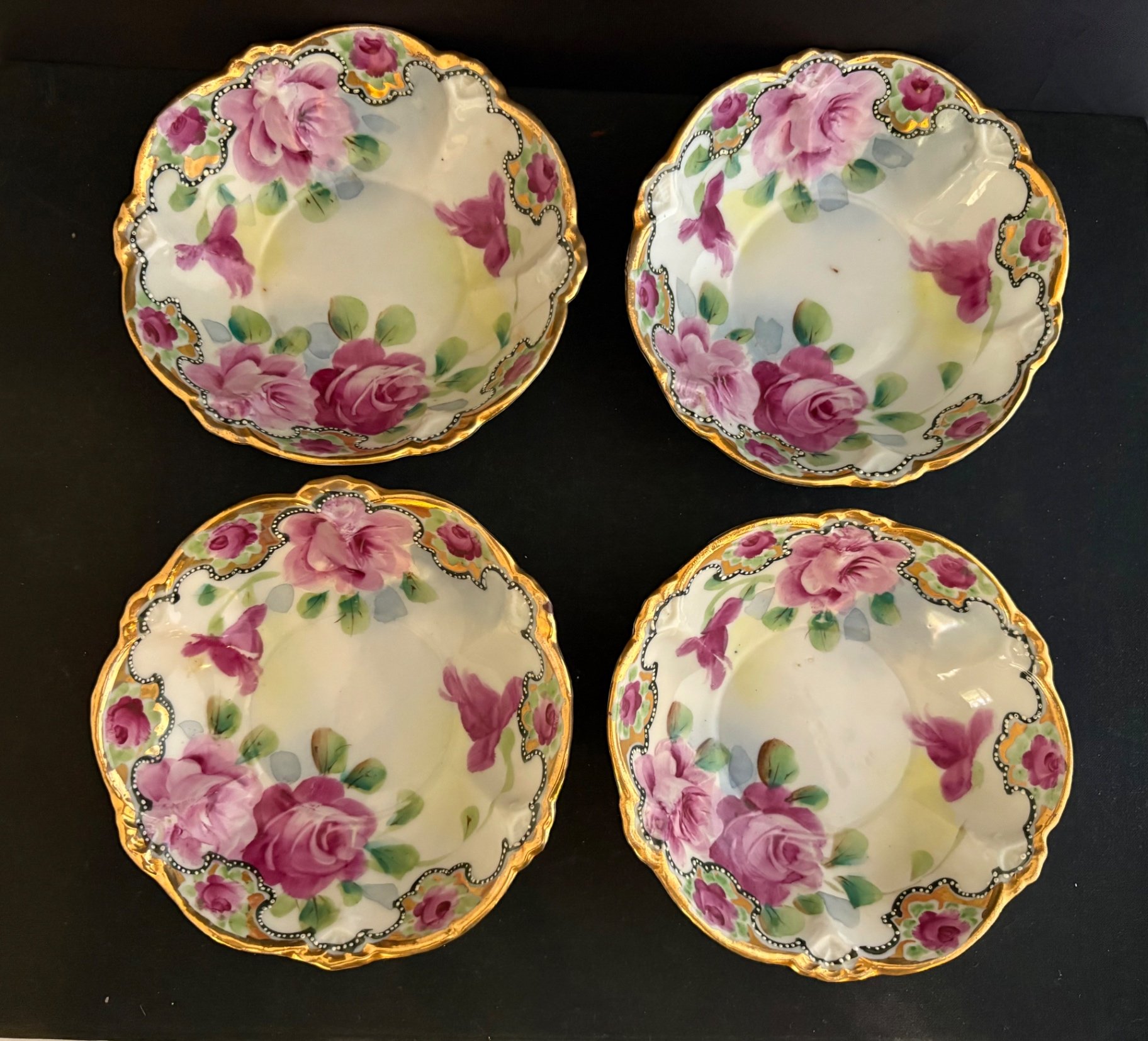 Japanese Nippon Hand Painted Moriage Tea Set+ Serve Bowls  - image 7 of 9