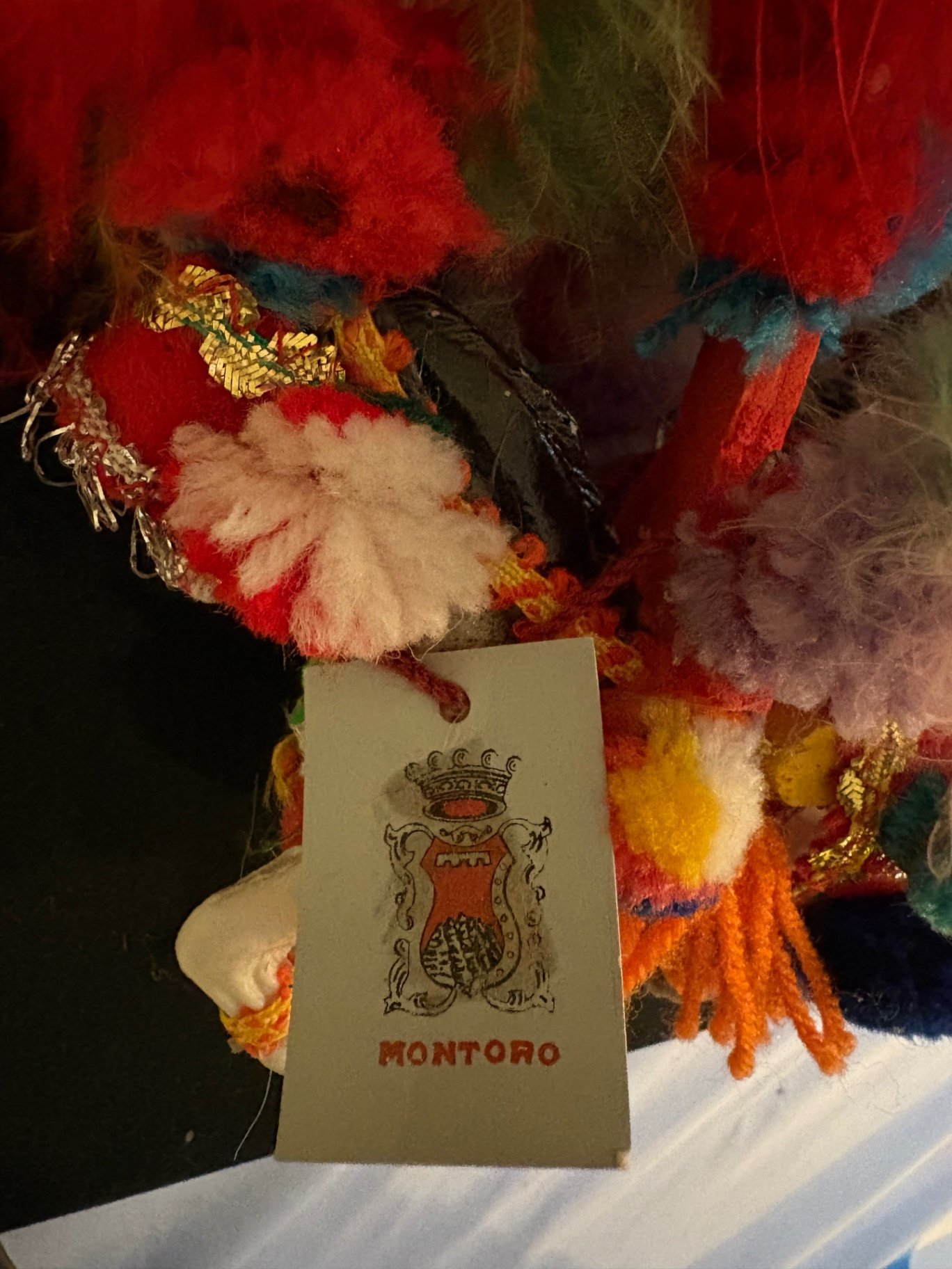 Vintage Sicilian Folk Art and Florentian Wooden Tole Tray - image 9 of 10