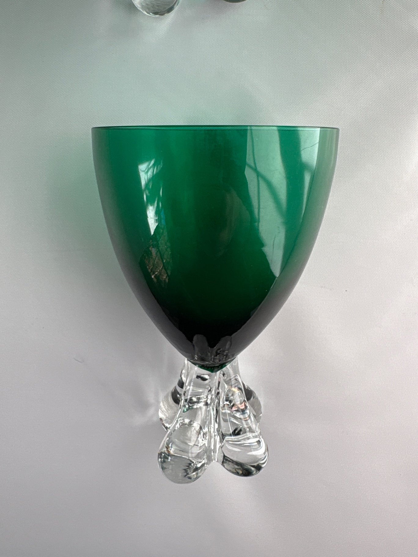 Tiffin Glass Co. 8 Killarney Green Goblets  - image 2 of 3