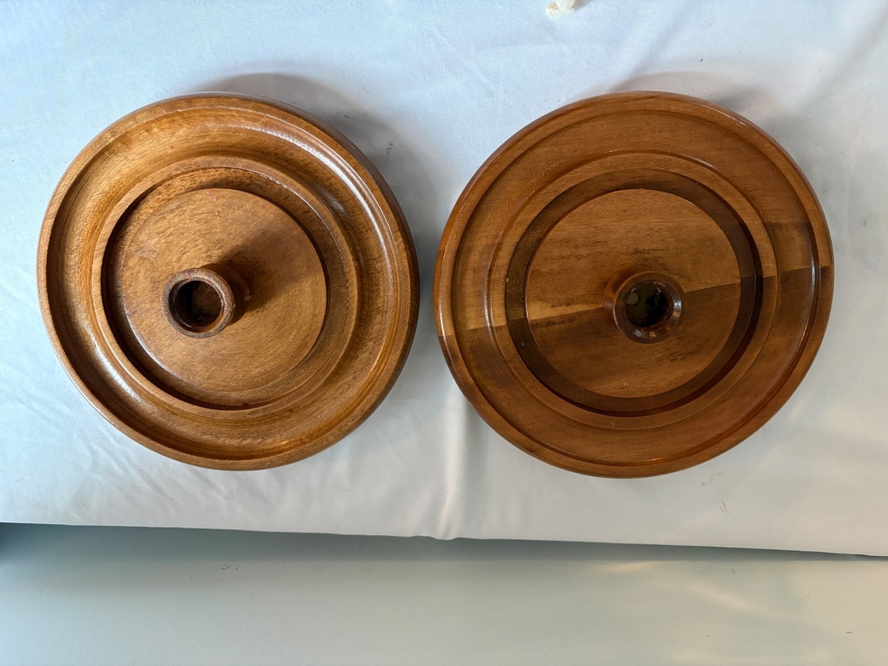 Vintage Dansk Teak Candle Holder Centerpieces - image 2 of 3